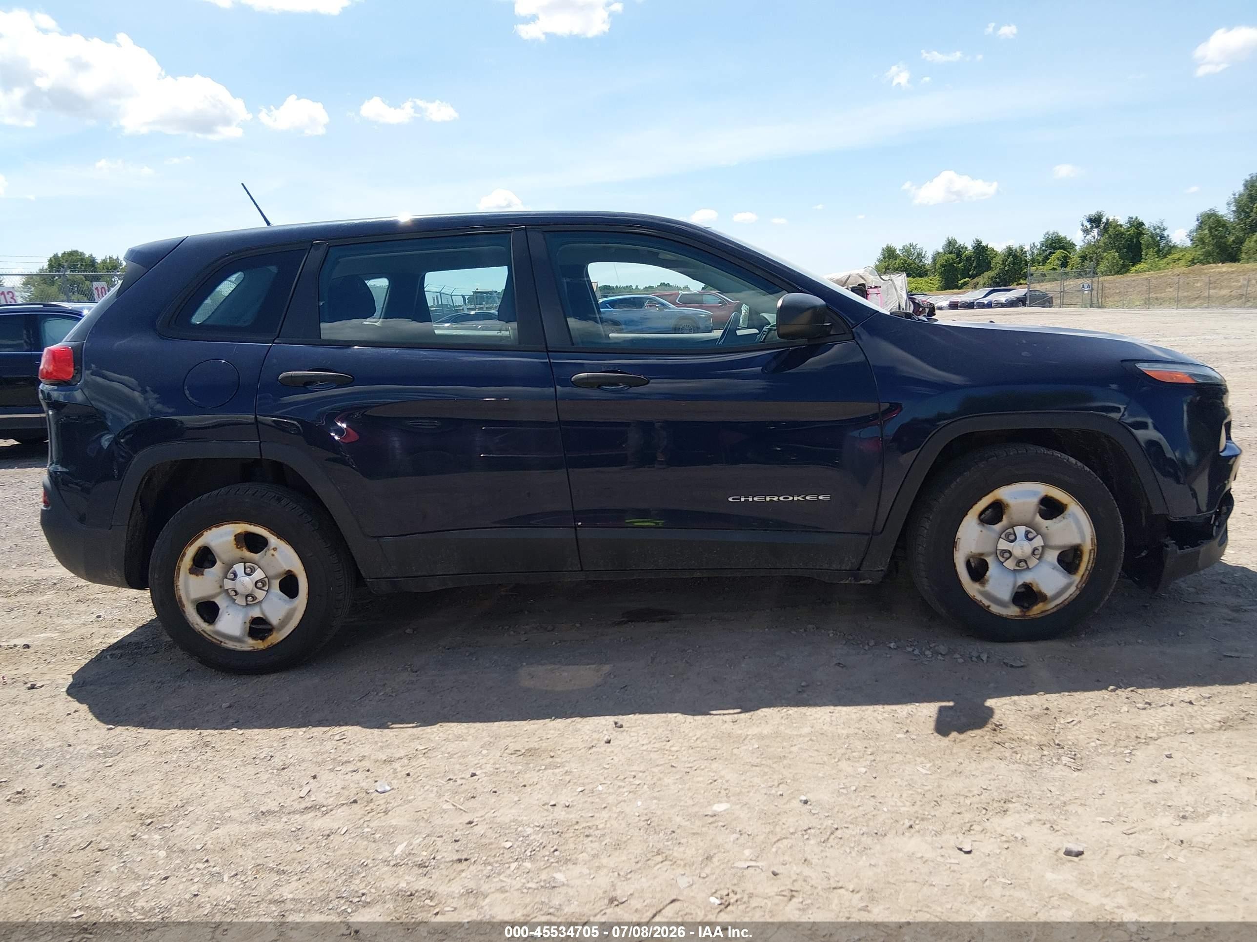2015 Jeep Cherokee Sport Dark Blue vin: 1C4PJLAB4FW539479