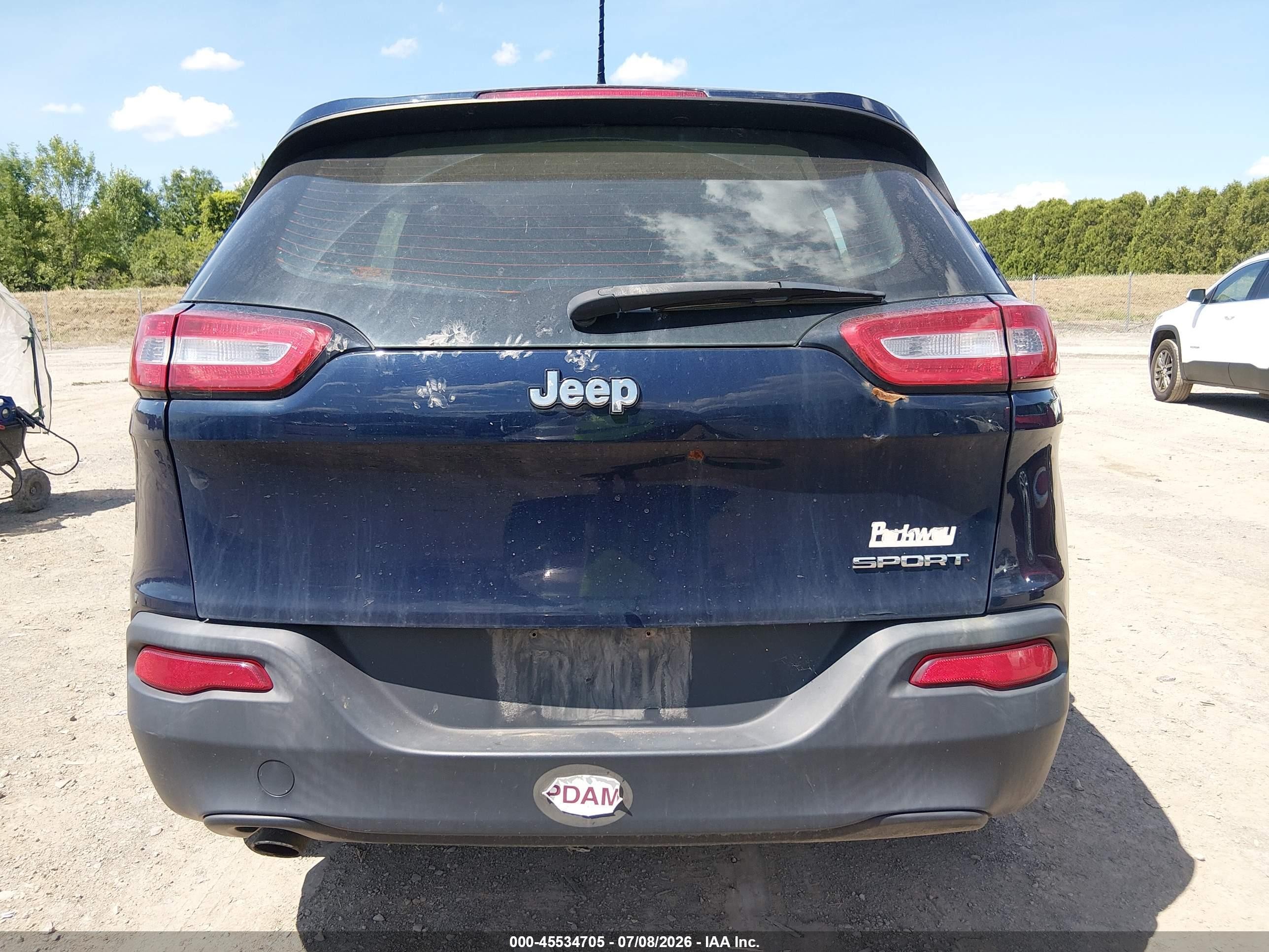 2015 Jeep Cherokee Sport Dark Blue vin: 1C4PJLAB4FW539479