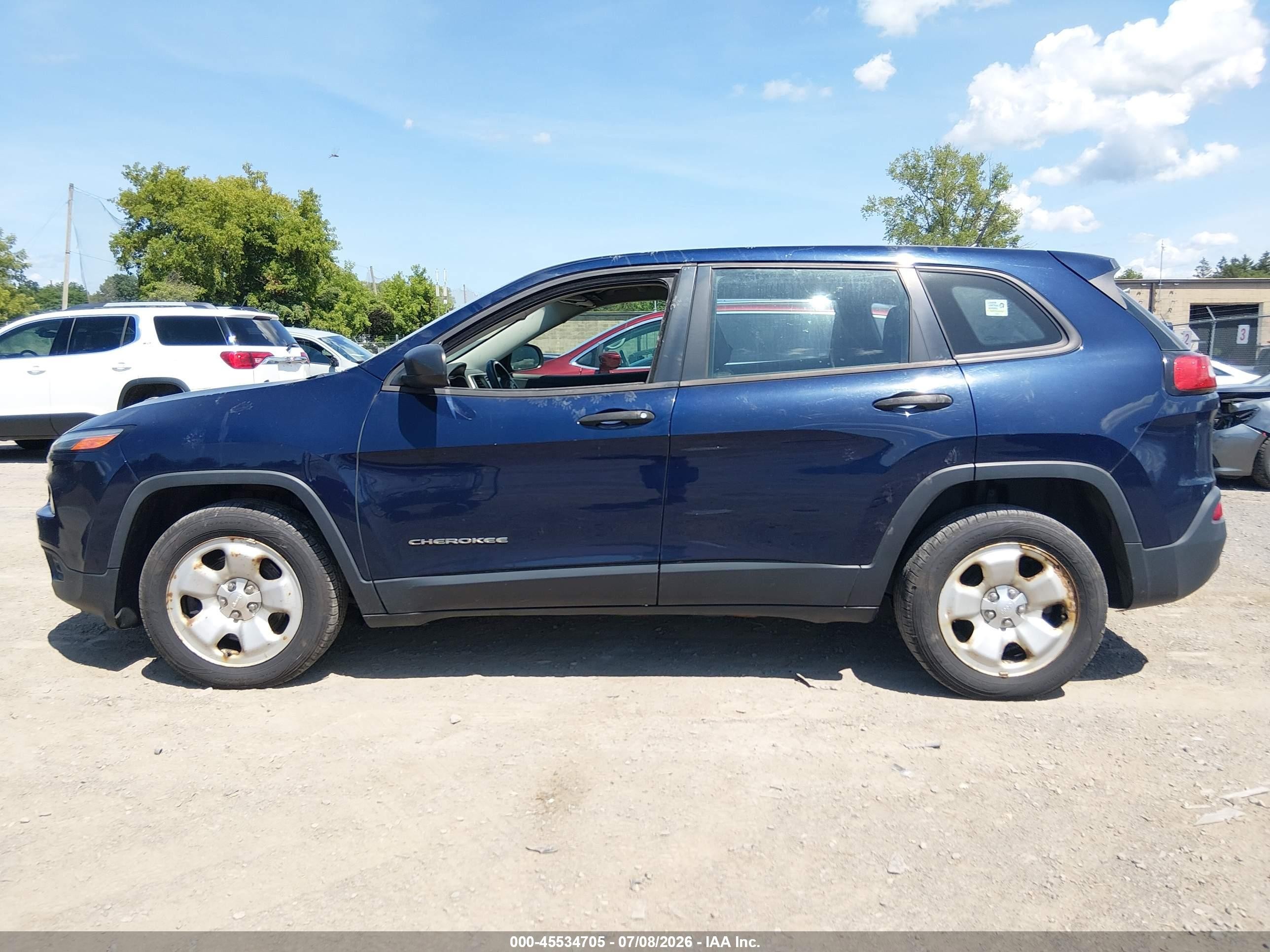 2015 Jeep Cherokee Sport Dark Blue vin: 1C4PJLAB4FW539479