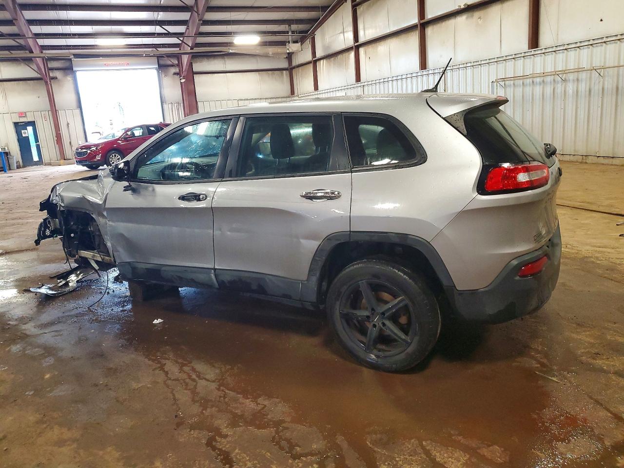 2015 Jeep Cherokee Sport Silver vin: 1C4PJLAB4FW547176