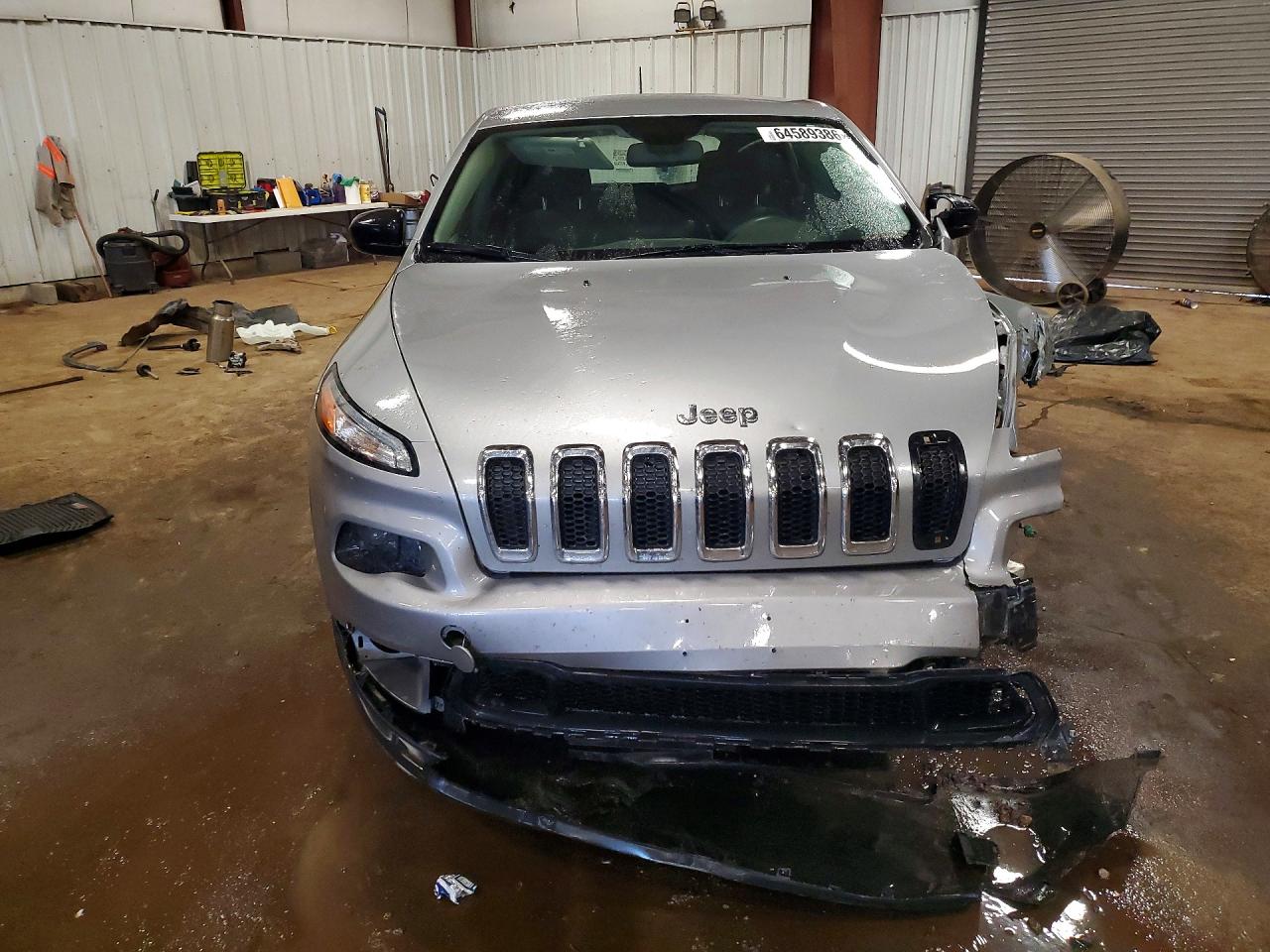 2015 Jeep Cherokee Sport Silver vin: 1C4PJLAB4FW547176