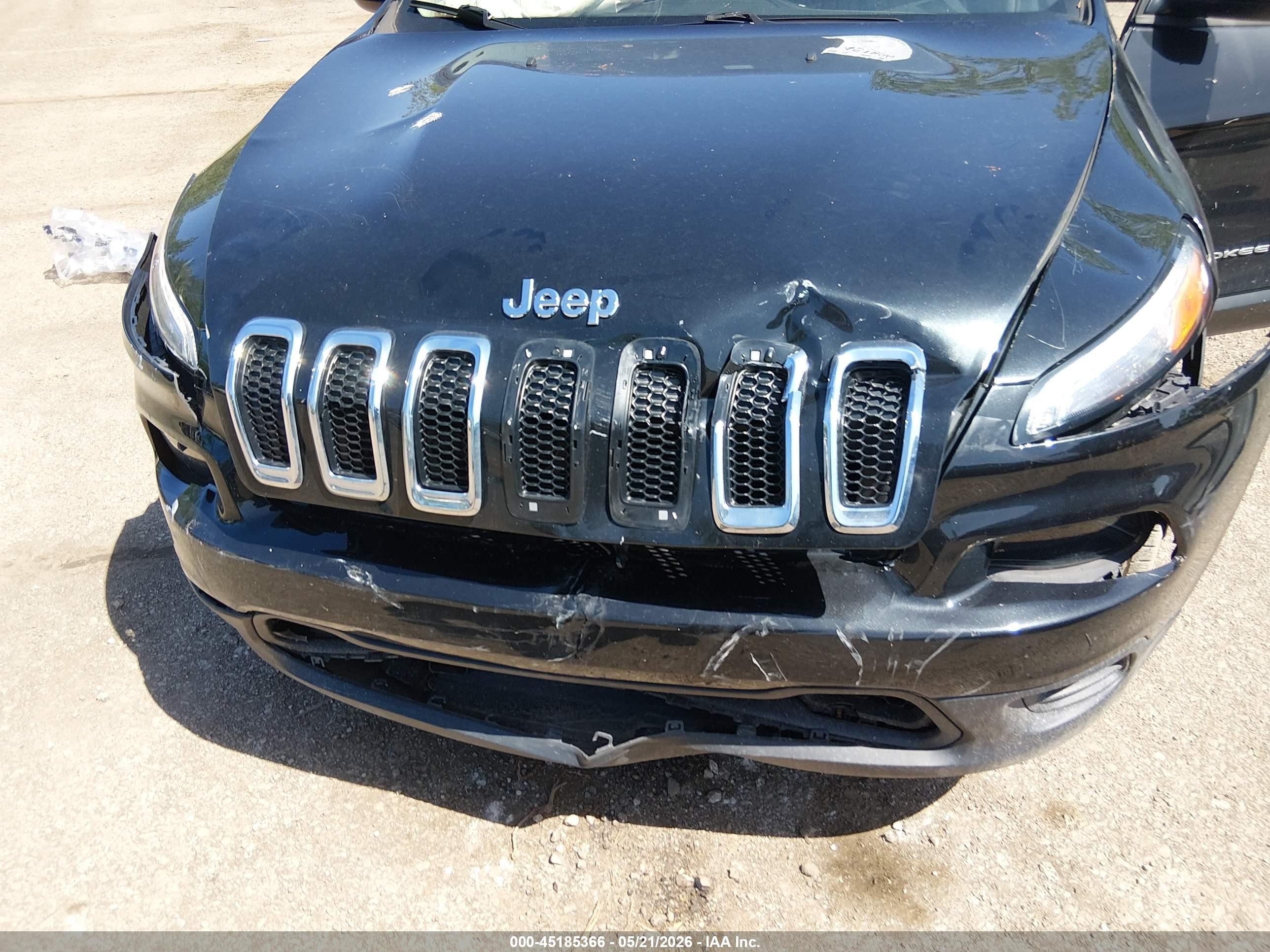 2015 Jeep Cherokee Sport Black vin: 1C4PJLAB4FW760564