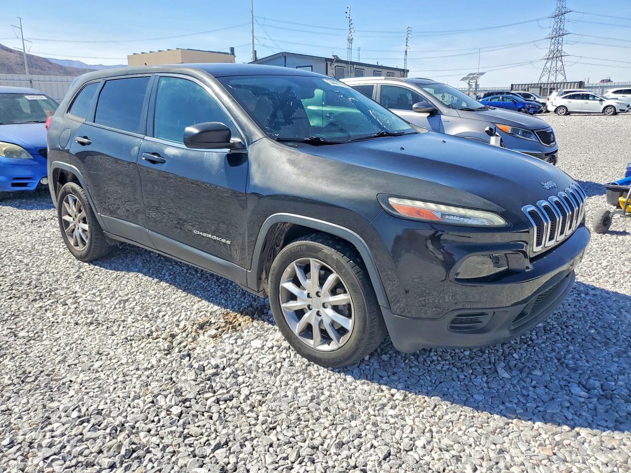 2016 Jeep Cherokee Sport Black vin: 1C4PJLAB4GW161214