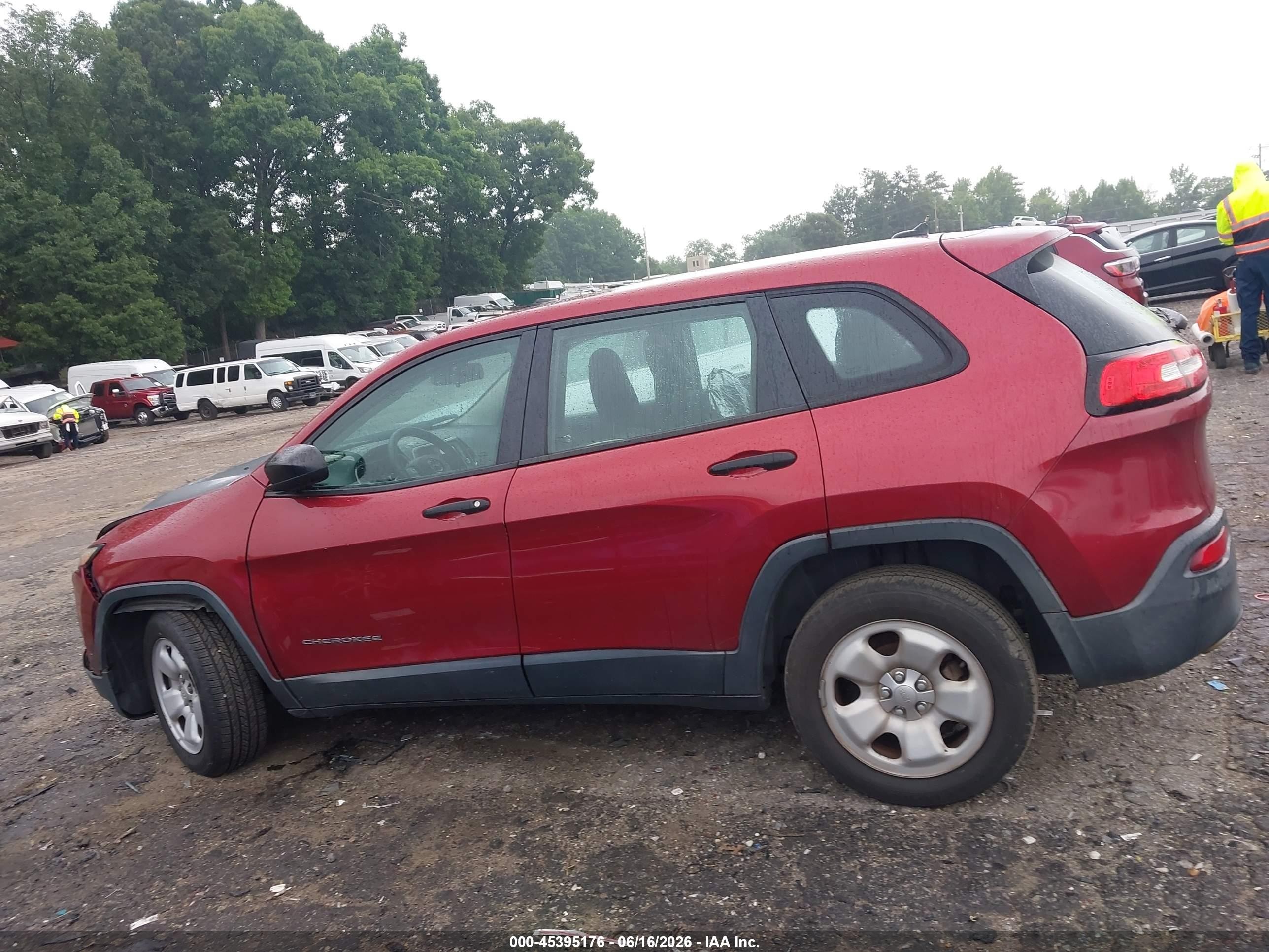2014 Jeep Cherokee Sport Burgundy vin: 1C4PJLAB5EW148369