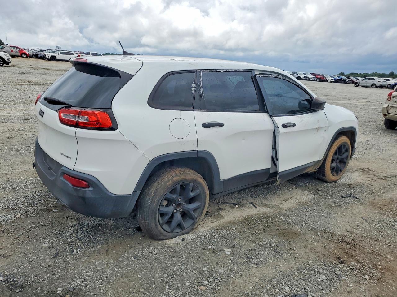 2014 Jeep Cherokee Sport White vin: 1C4PJLAB5EW232109