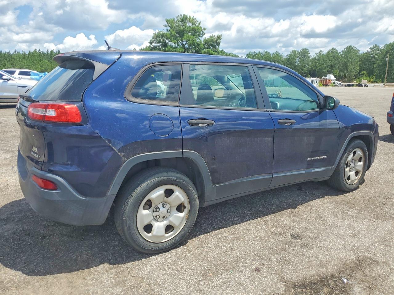2014 Jeep Cherokee Sport Blue vin: 1C4PJLAB5EW249332