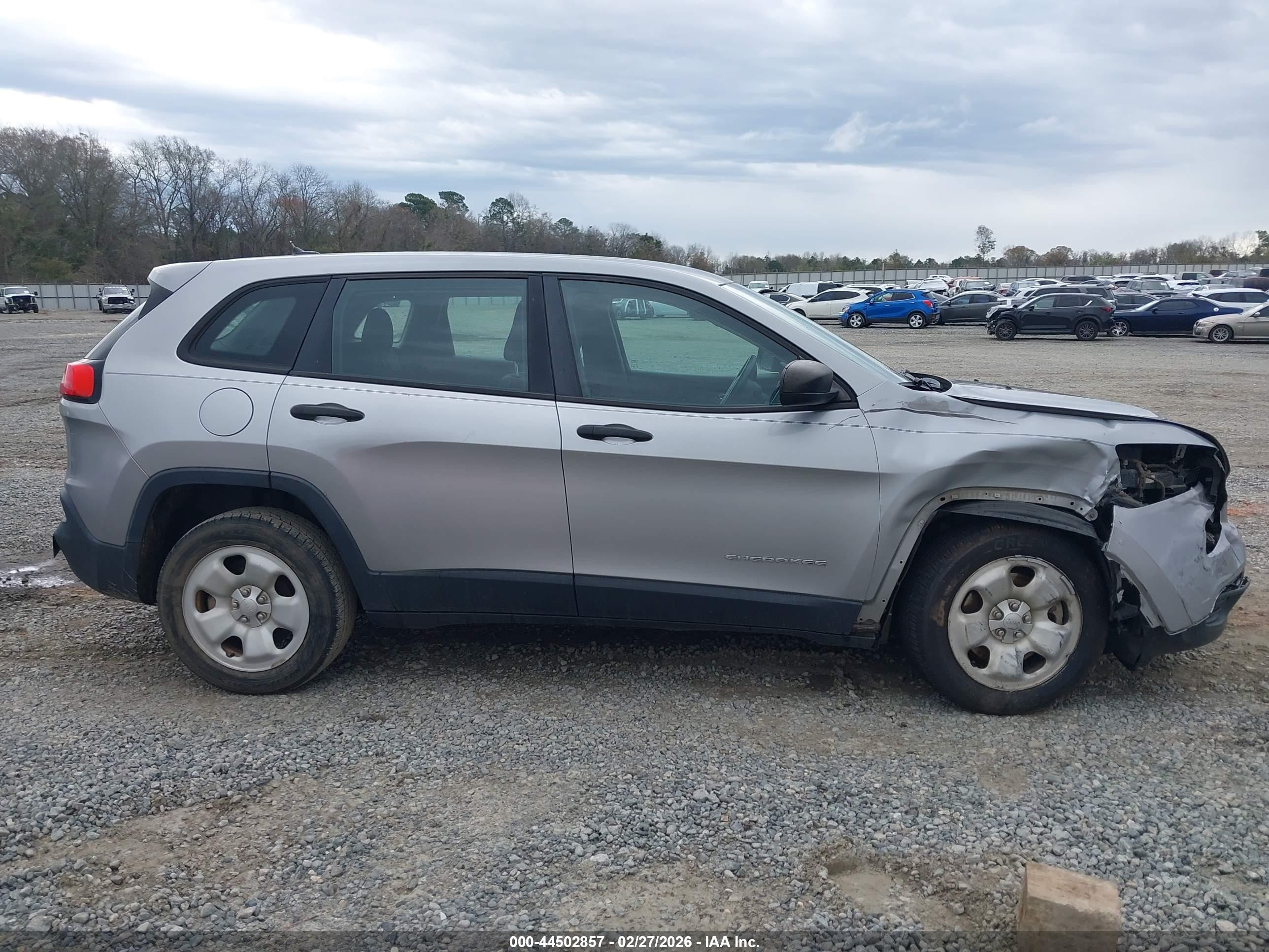 2014 Jeep Cherokee Sport Gray vin: 1C4PJLAB5EW268981