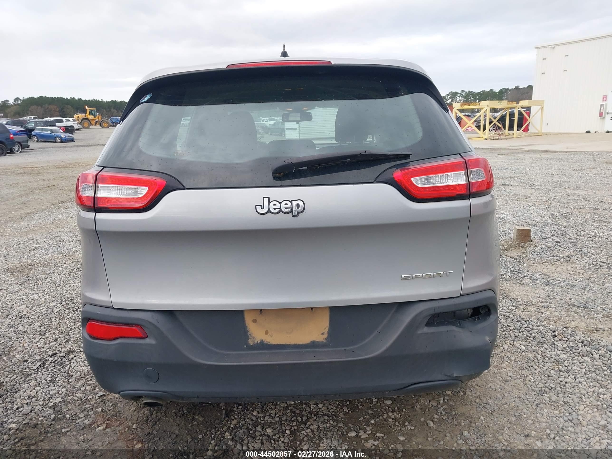 2014 Jeep Cherokee Sport Gray vin: 1C4PJLAB5EW268981