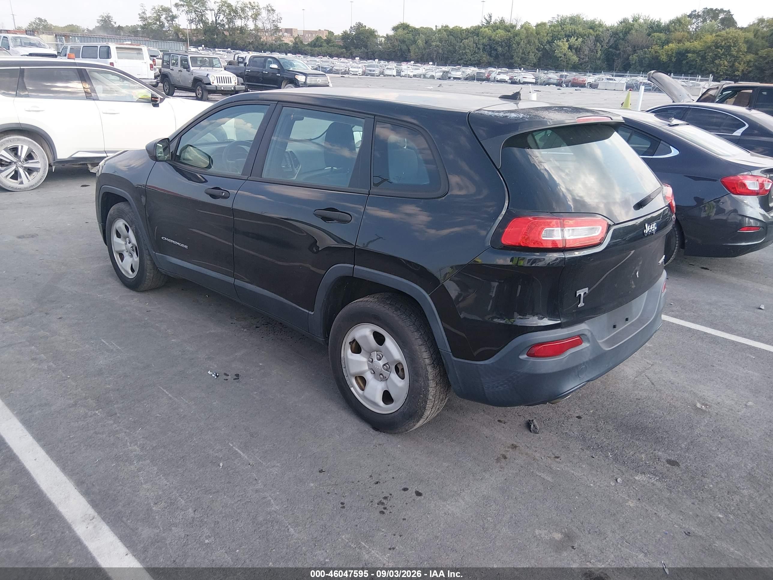 2014 Jeep Cherokee Sport Black vin: 1C4PJLAB5EW322117