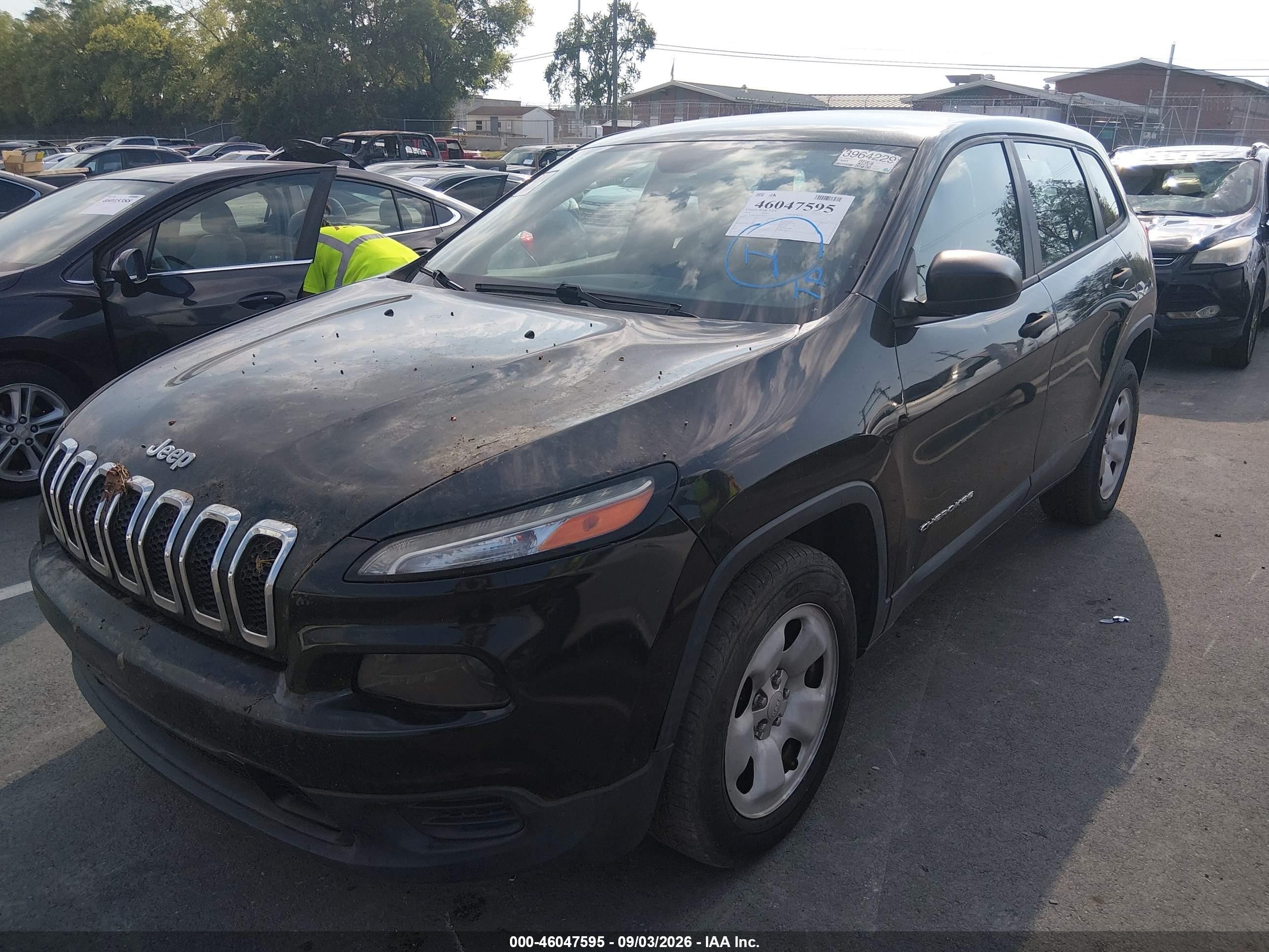 2014 Jeep Cherokee Sport Black vin: 1C4PJLAB5EW322117