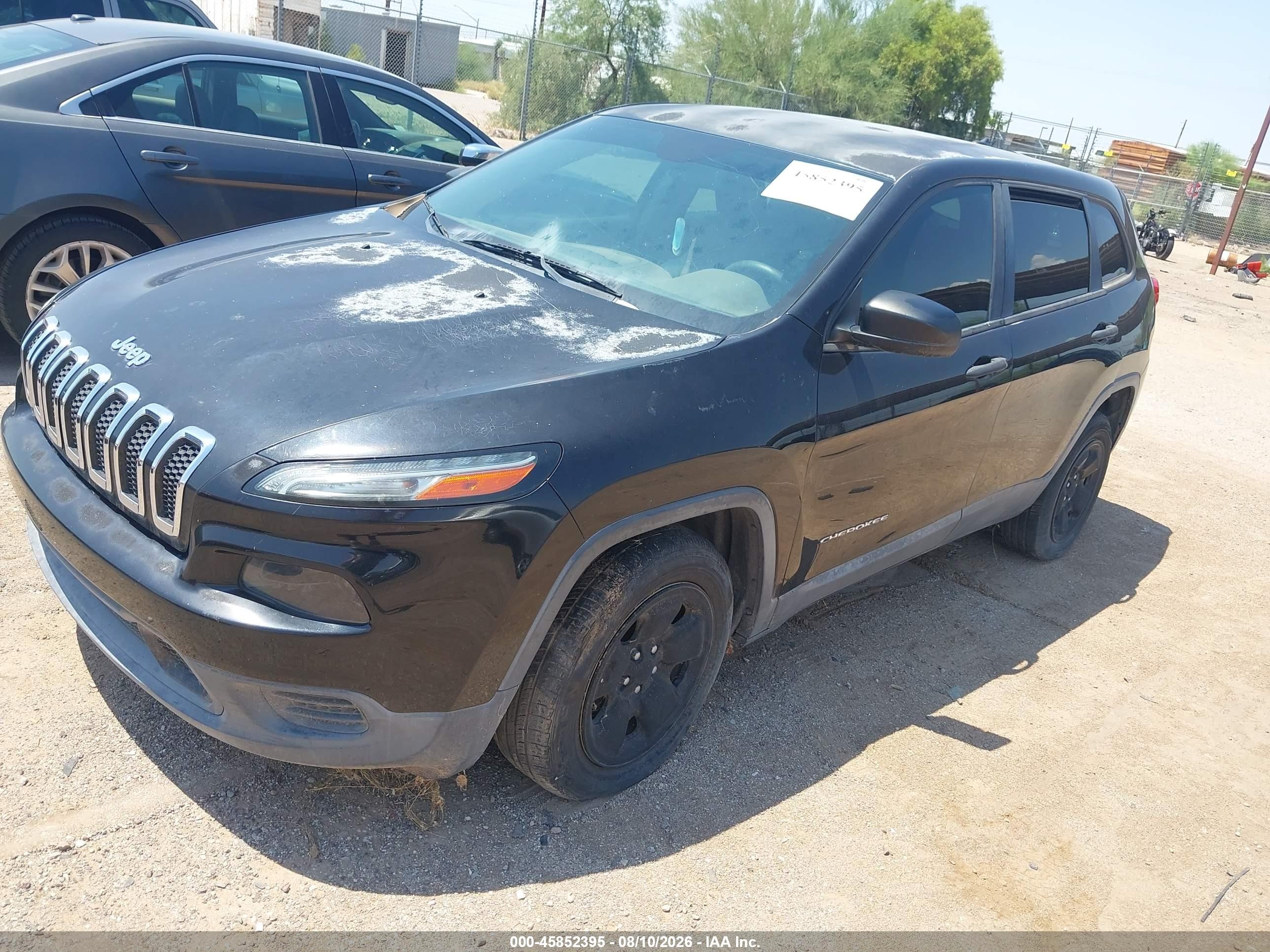 2015 Jeep Cherokee Sport Black vin: 1C4PJLAB5FW506670
