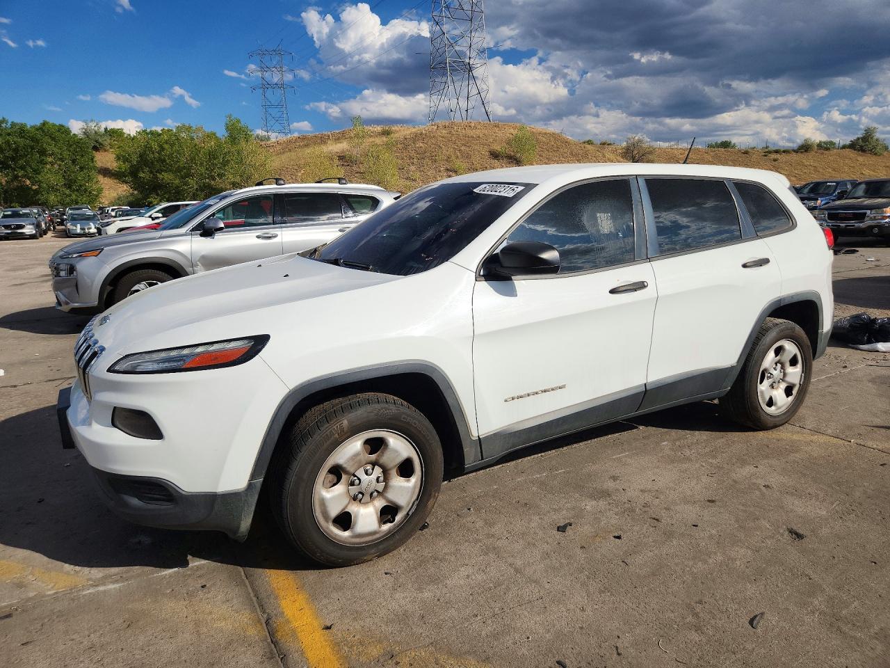 2015 Jeep Cherokee Sport Белый vin: 1C4PJLAB5FW525476