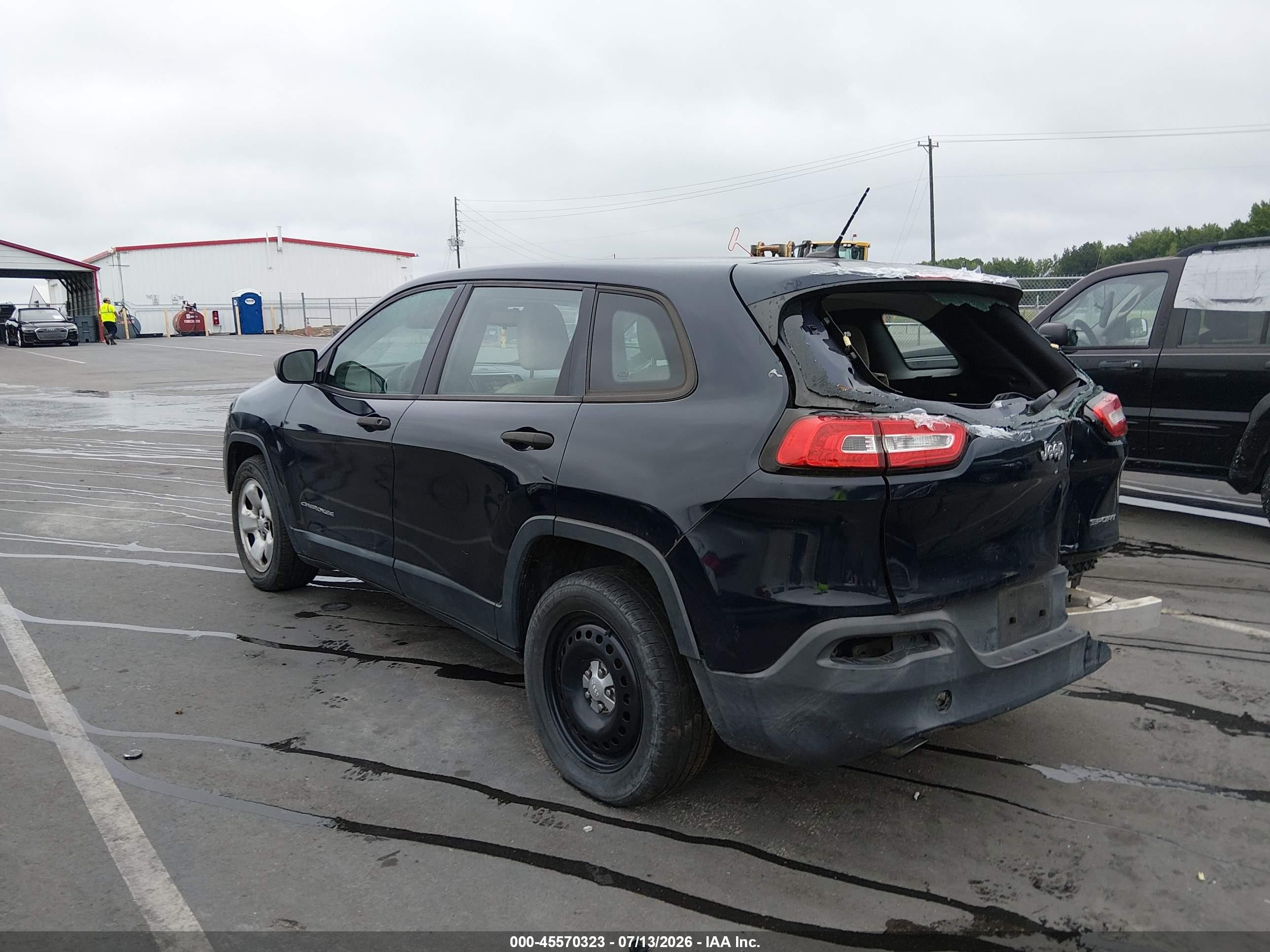 2015 Jeep Cherokee Sport Dark Blue vin: 1C4PJLAB5FW637534