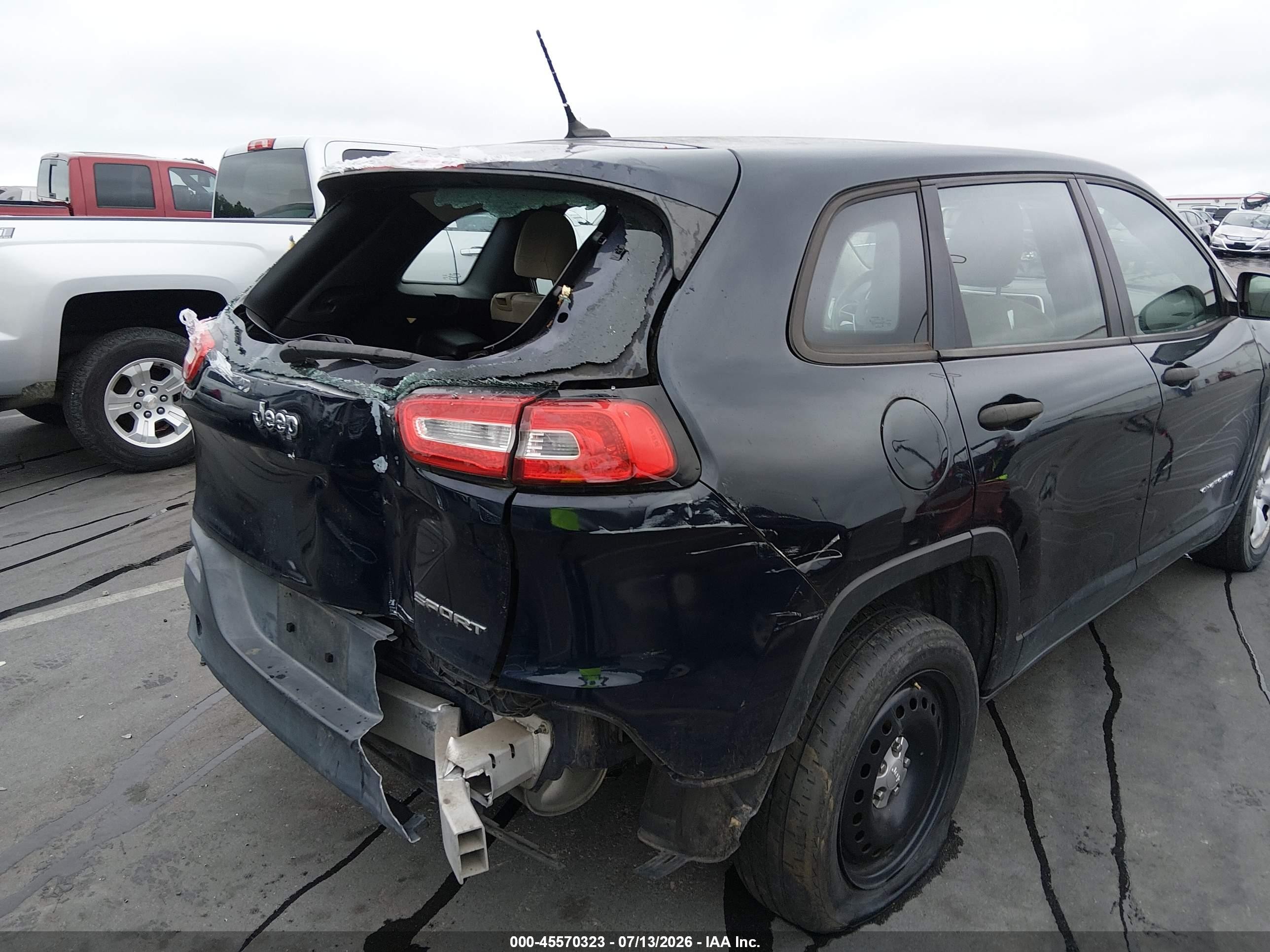2015 Jeep Cherokee Sport Dark Blue vin: 1C4PJLAB5FW637534