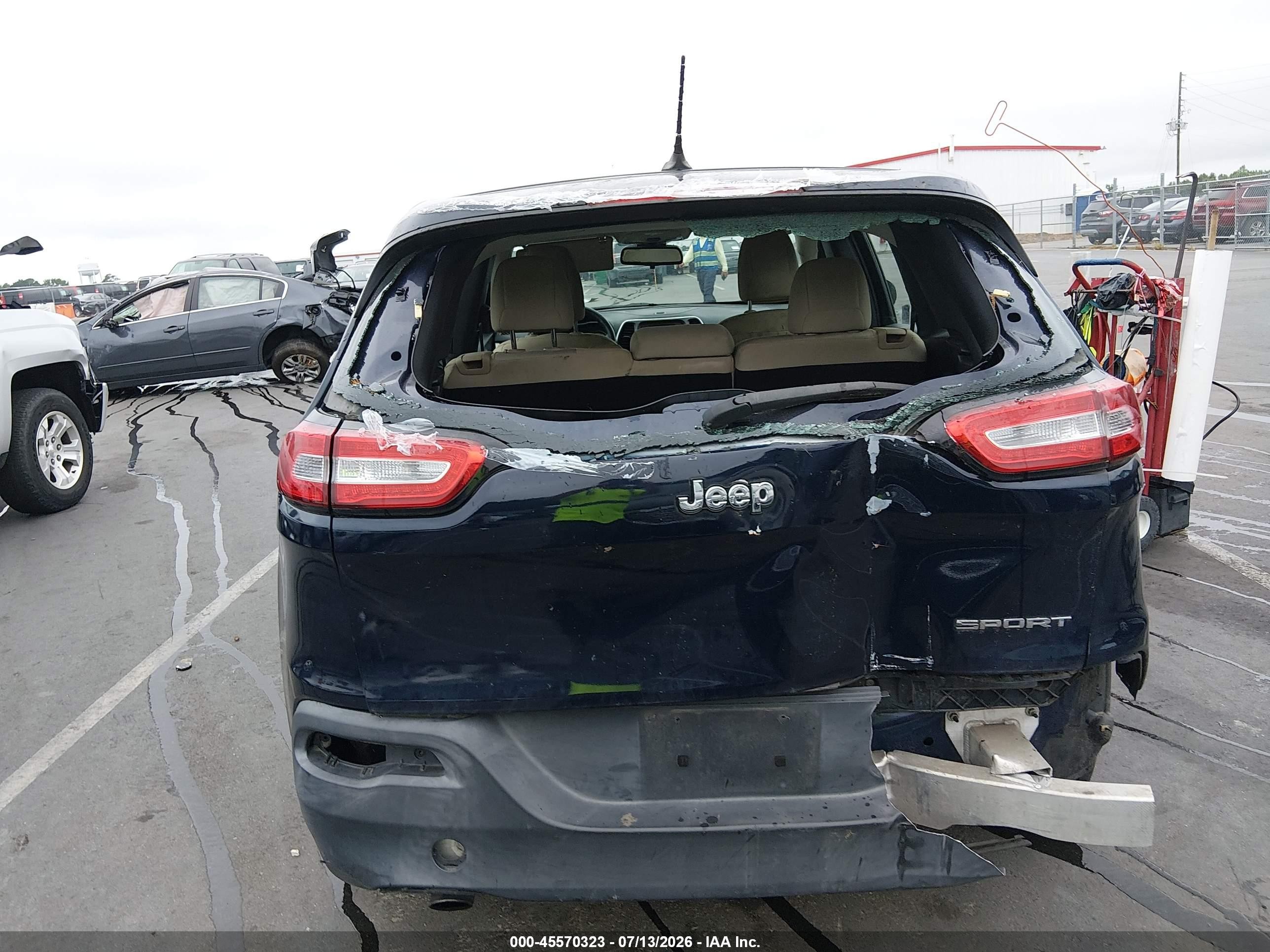 2015 Jeep Cherokee Sport Dark Blue vin: 1C4PJLAB5FW637534