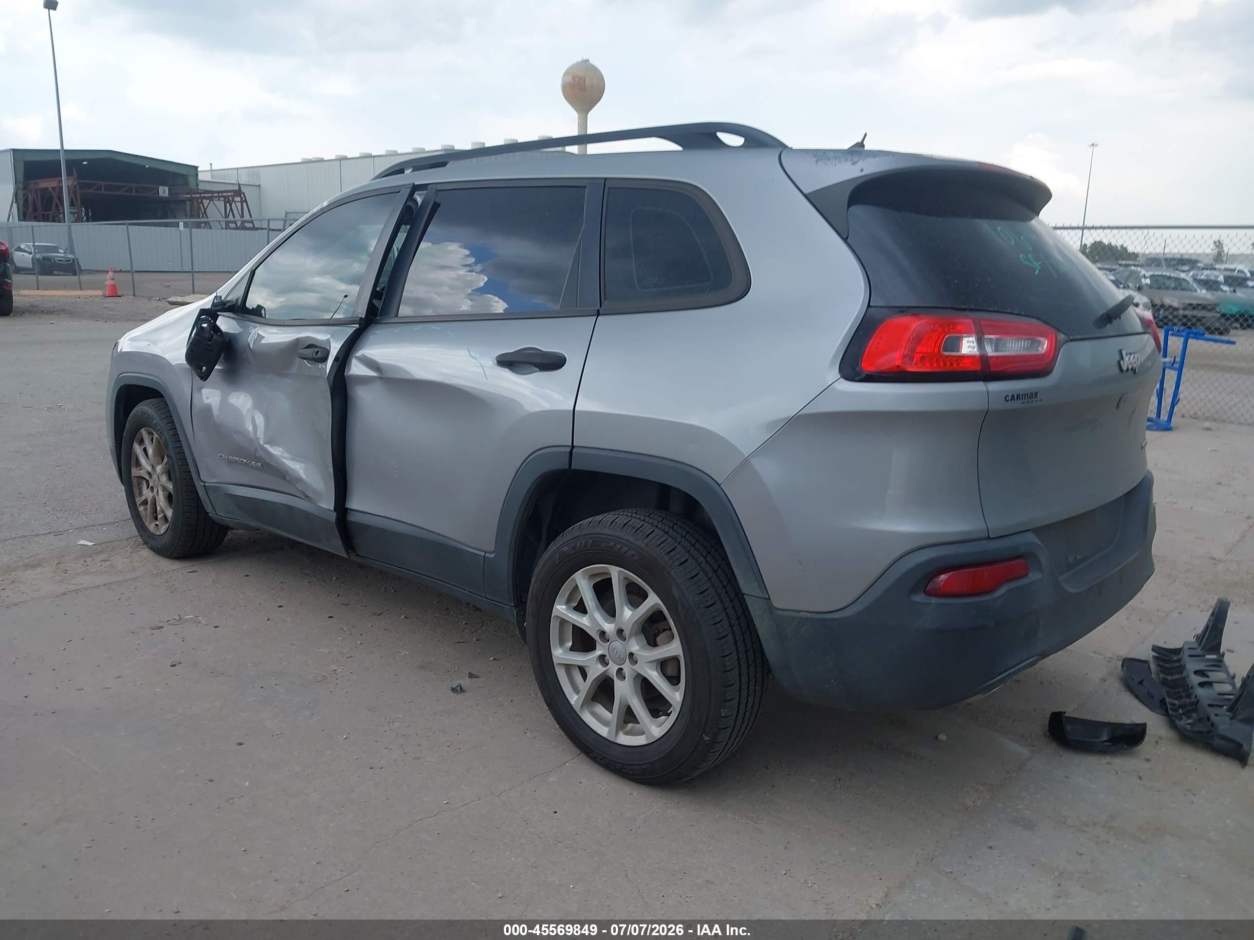 2015 Jeep Cherokee Sport Gray vin: 1C4PJLAB5FW684000