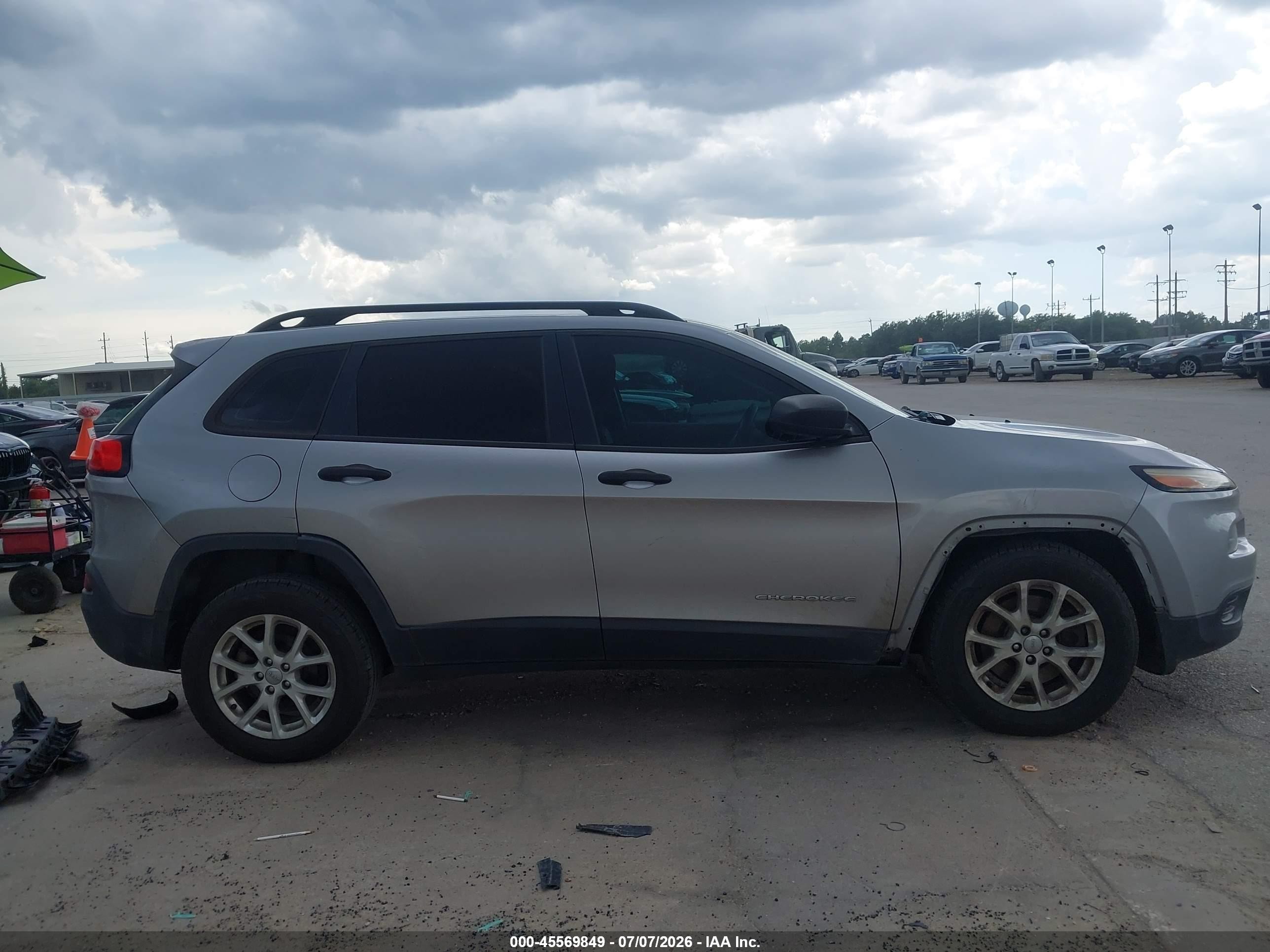2015 Jeep Cherokee Sport Gray vin: 1C4PJLAB5FW684000