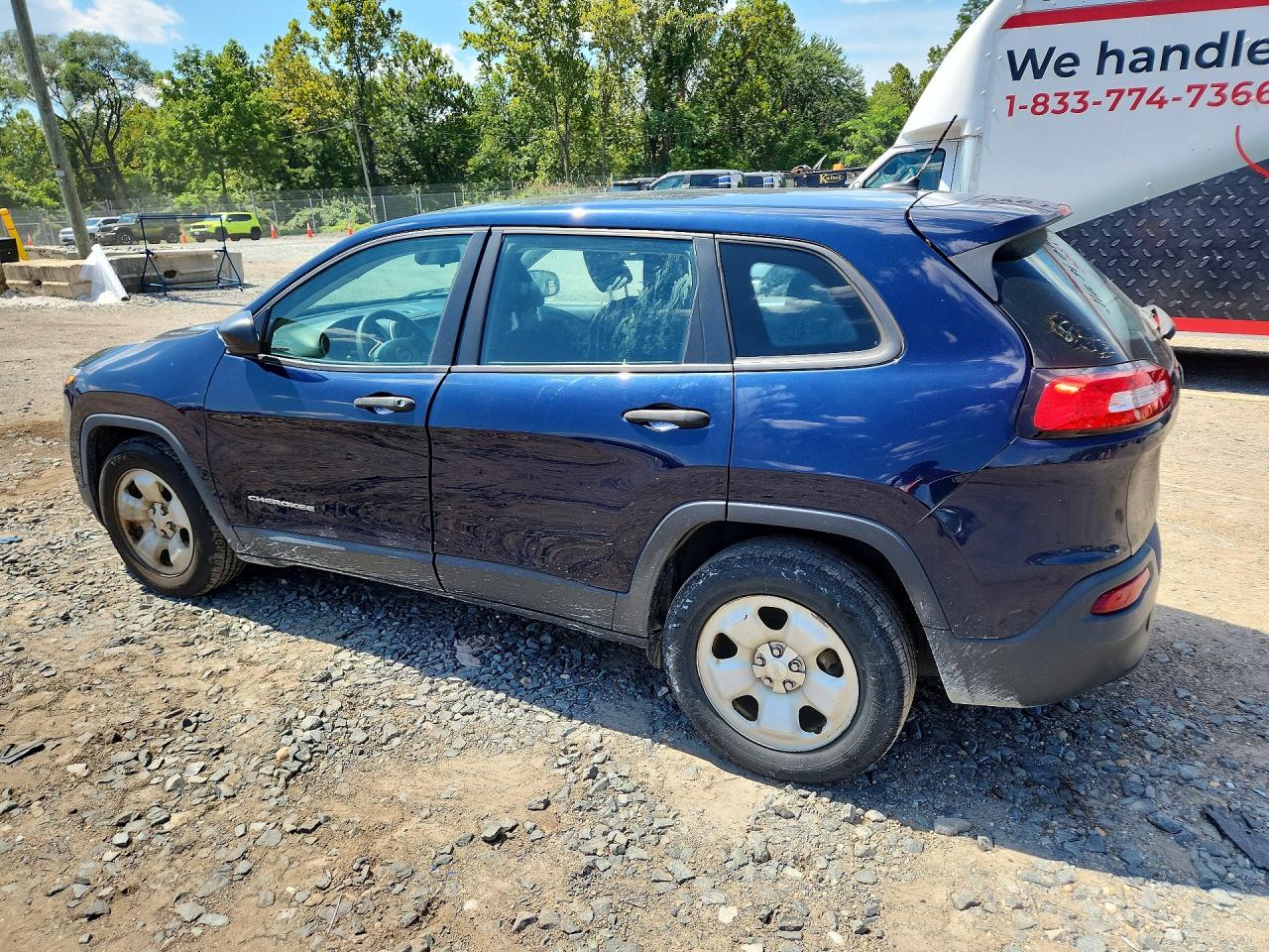 2015 Jeep Cherokee Sport Blue vin: 1C4PJLAB5FW732658
