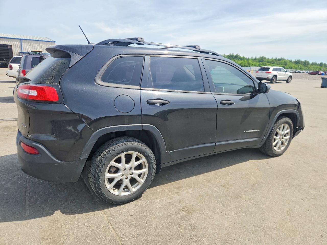 2015 Jeep Cherokee Sport Black vin: 1C4PJLAB5FW761514