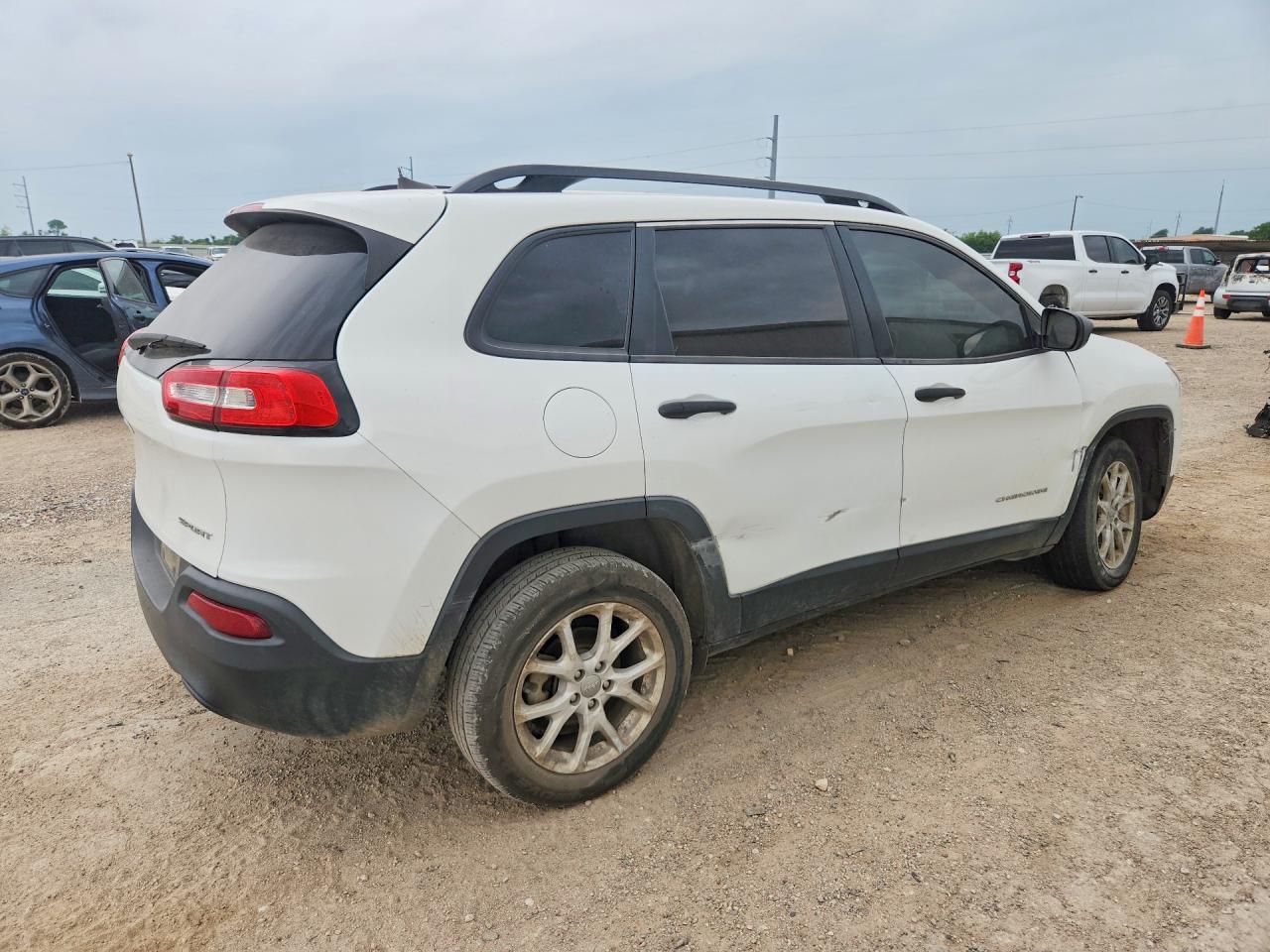 2016 Jeep Cherokee Sport White vin: 1C4PJLAB5GW302355