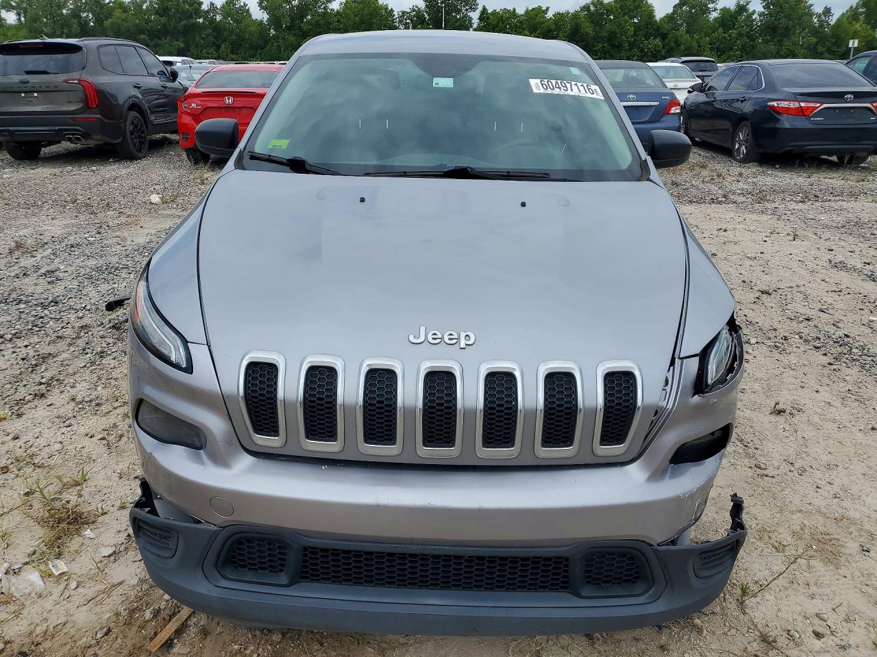 2014 Jeep Cherokee Sport Silver vin: 1C4PJLAB6EW104395