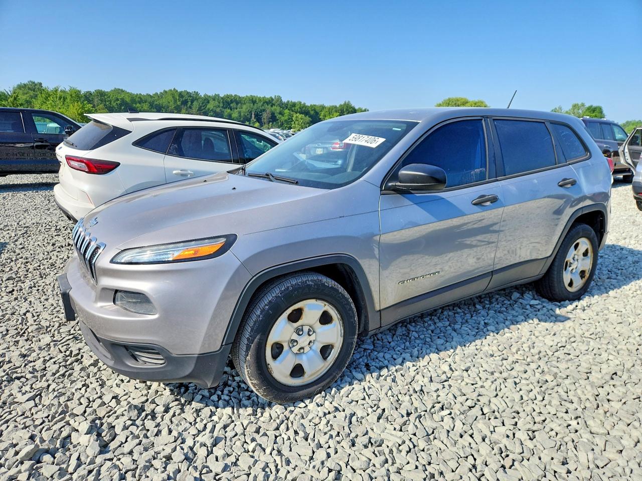 2014 Jeep Cherokee Sport Silver vin: 1C4PJLAB6EW104509