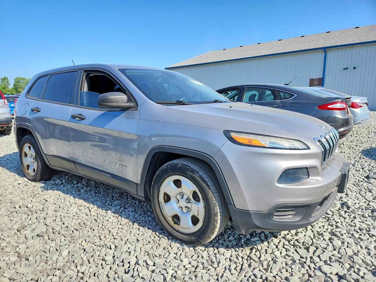 2014 Jeep Cherokee Sport Silver vin: 1C4PJLAB6EW104509
