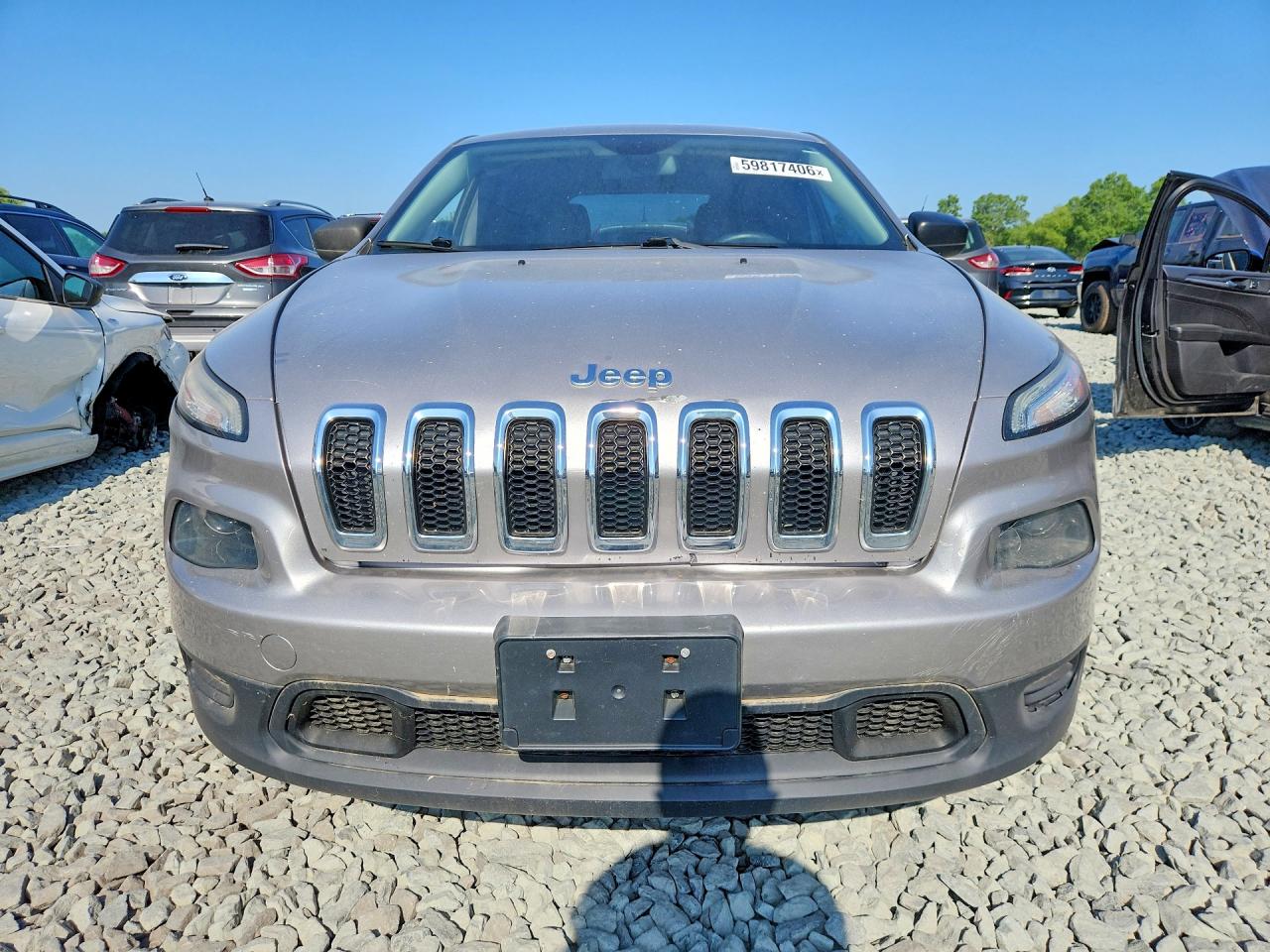 2014 Jeep Cherokee Sport Silver vin: 1C4PJLAB6EW104509