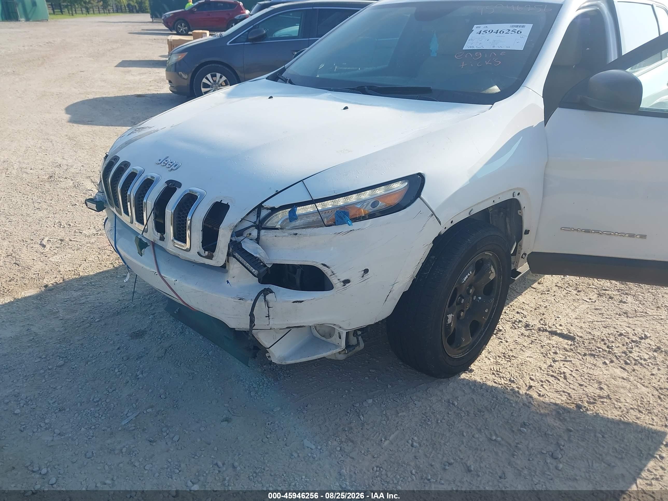 2015 Jeep Cherokee Sport White vin: 1C4PJLAB6FW676715
