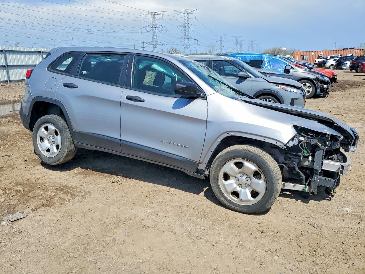 2015 Jeep Cherokee Sport Silver vin: 1C4PJLAB6FW678089
