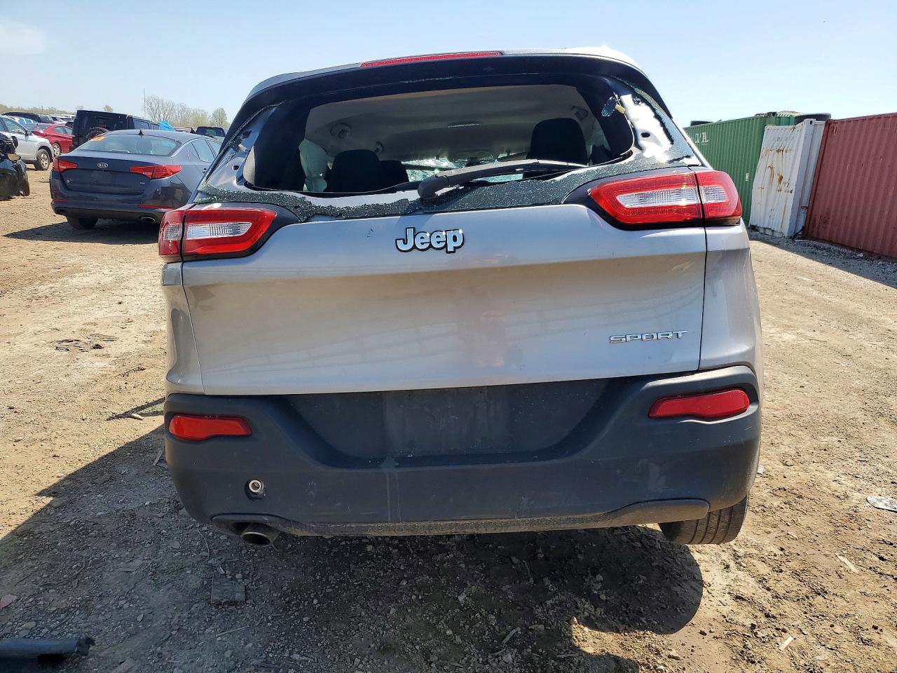 2015 Jeep Cherokee Sport Silver vin: 1C4PJLAB6FW678089