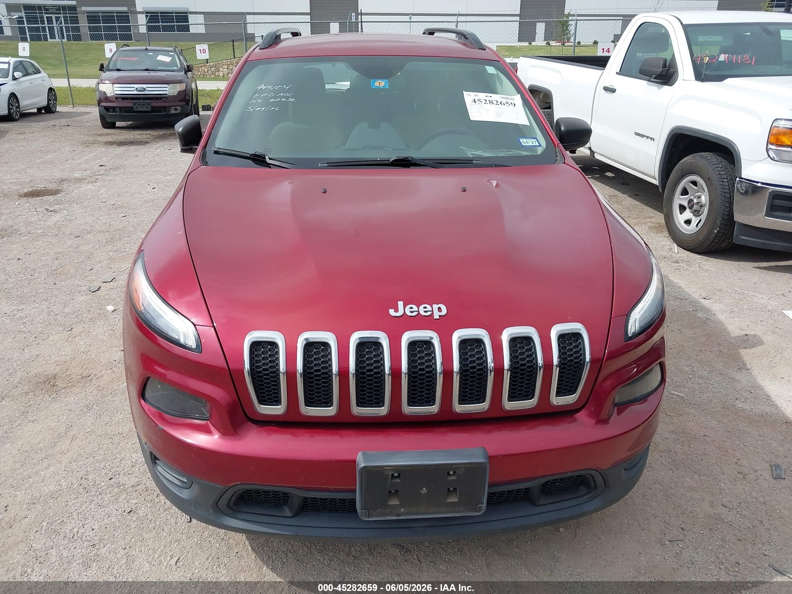 2015 Jeep Cherokee Sport Red vin: 1C4PJLAB6FW689609