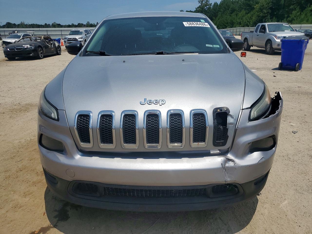 2014 Jeep Cherokee Sport Silver vin: 1C4PJLAB7EW157414