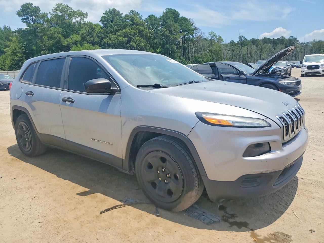 2014 Jeep Cherokee Sport Silver vin: 1C4PJLAB7EW157414