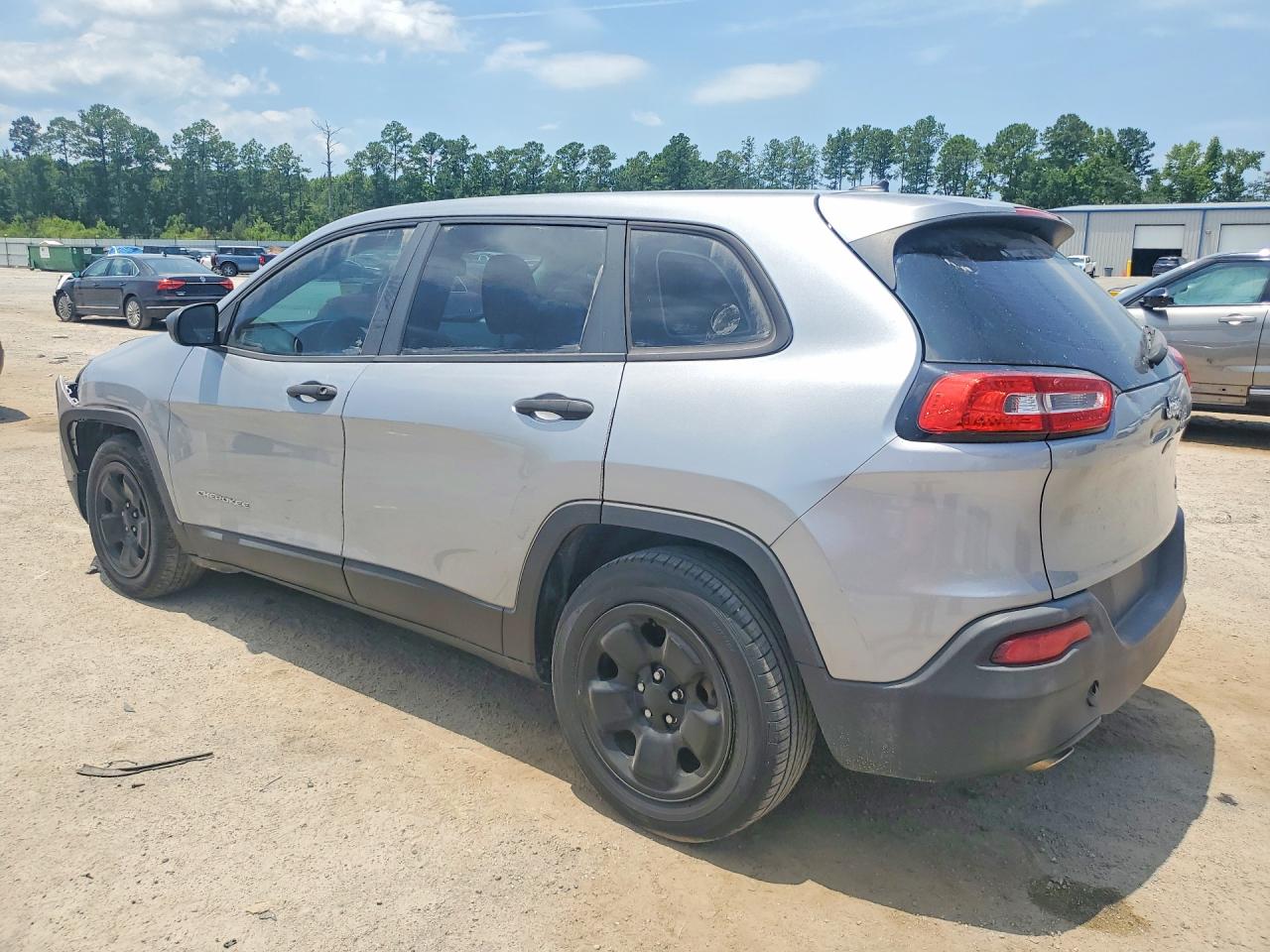 2014 Jeep Cherokee Sport Silver vin: 1C4PJLAB7EW157414
