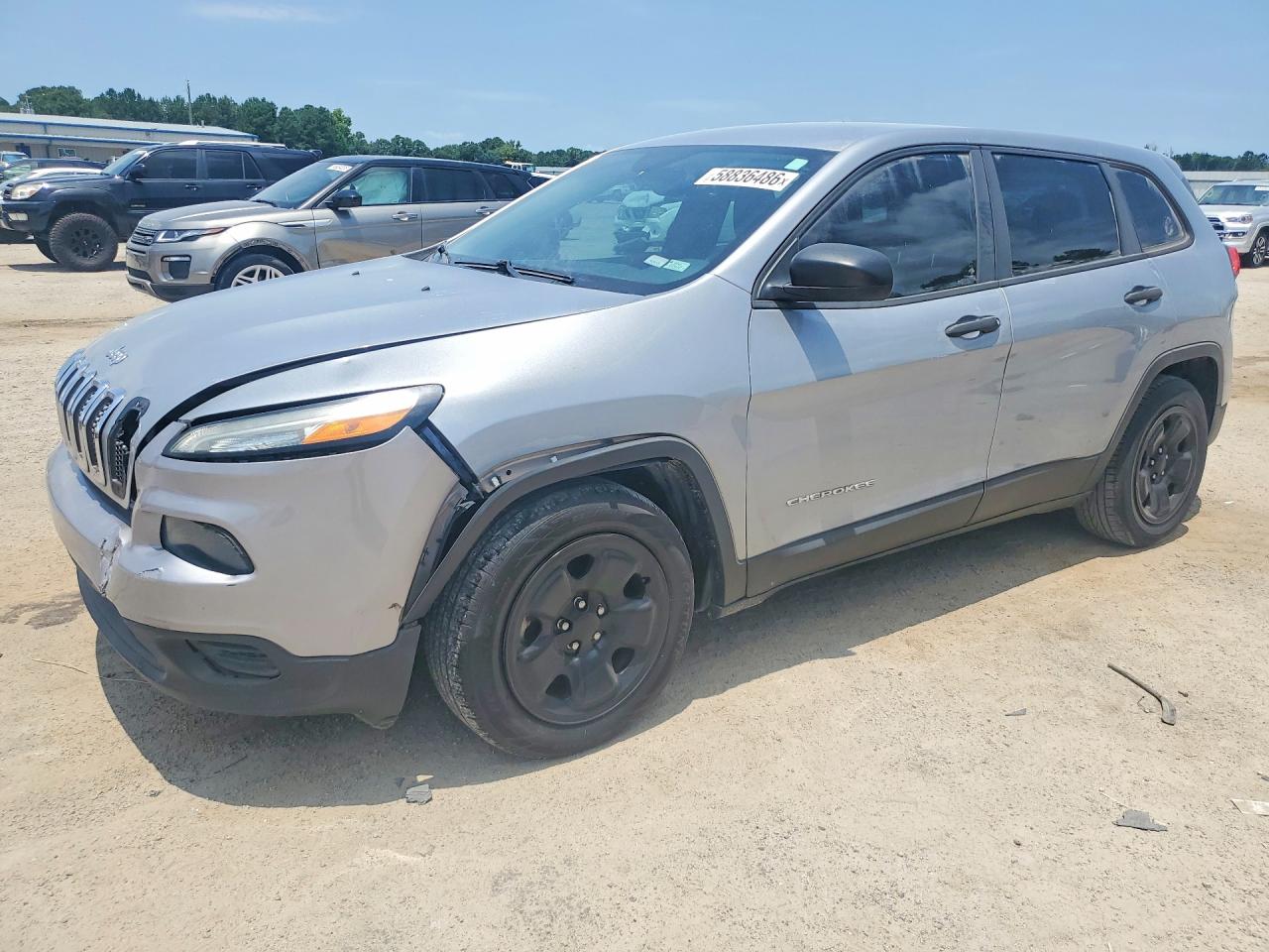 2014 Jeep Cherokee Sport Silver vin: 1C4PJLAB7EW157414