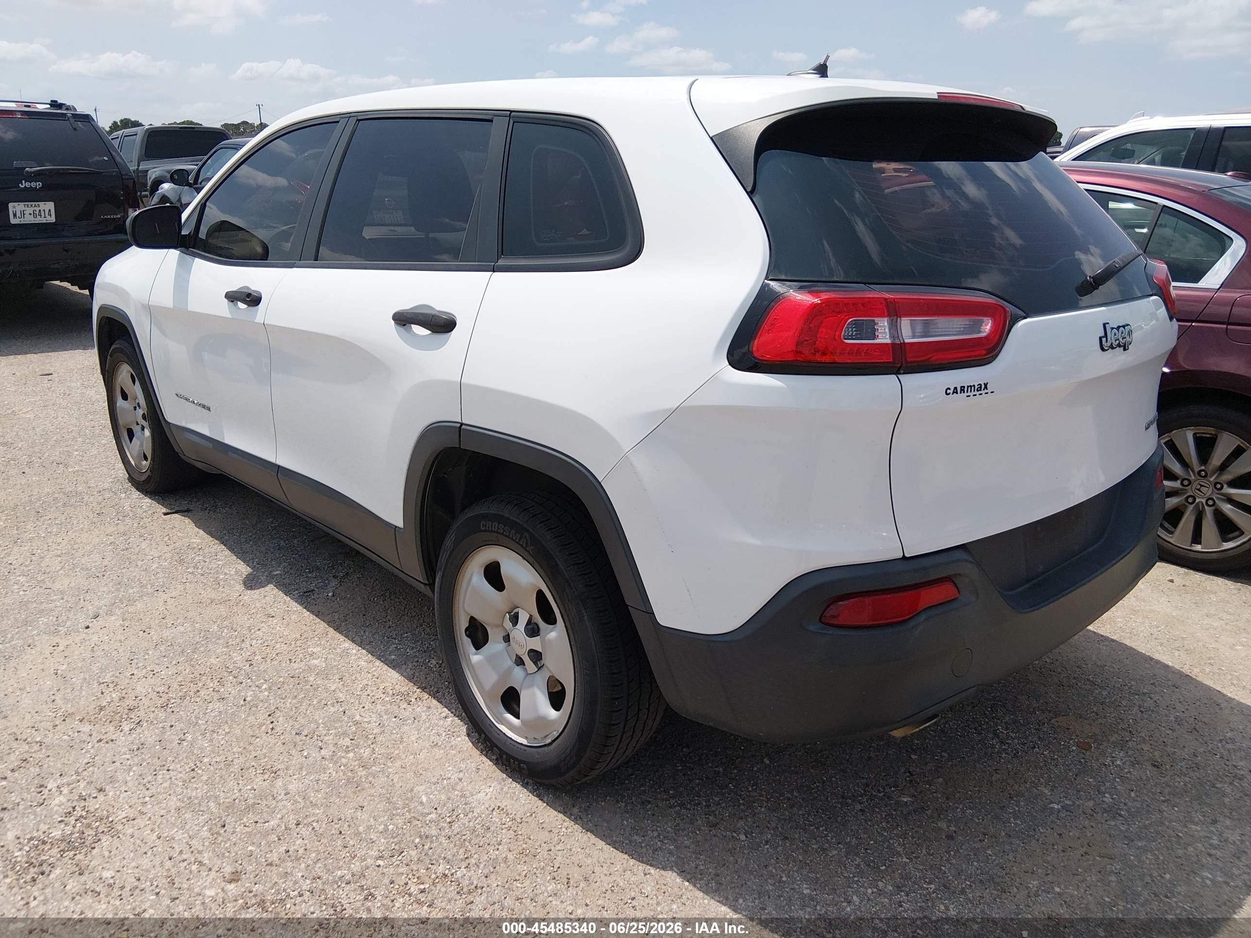 2014 Jeep Cherokee Sport White vin: 1C4PJLAB7EW245461