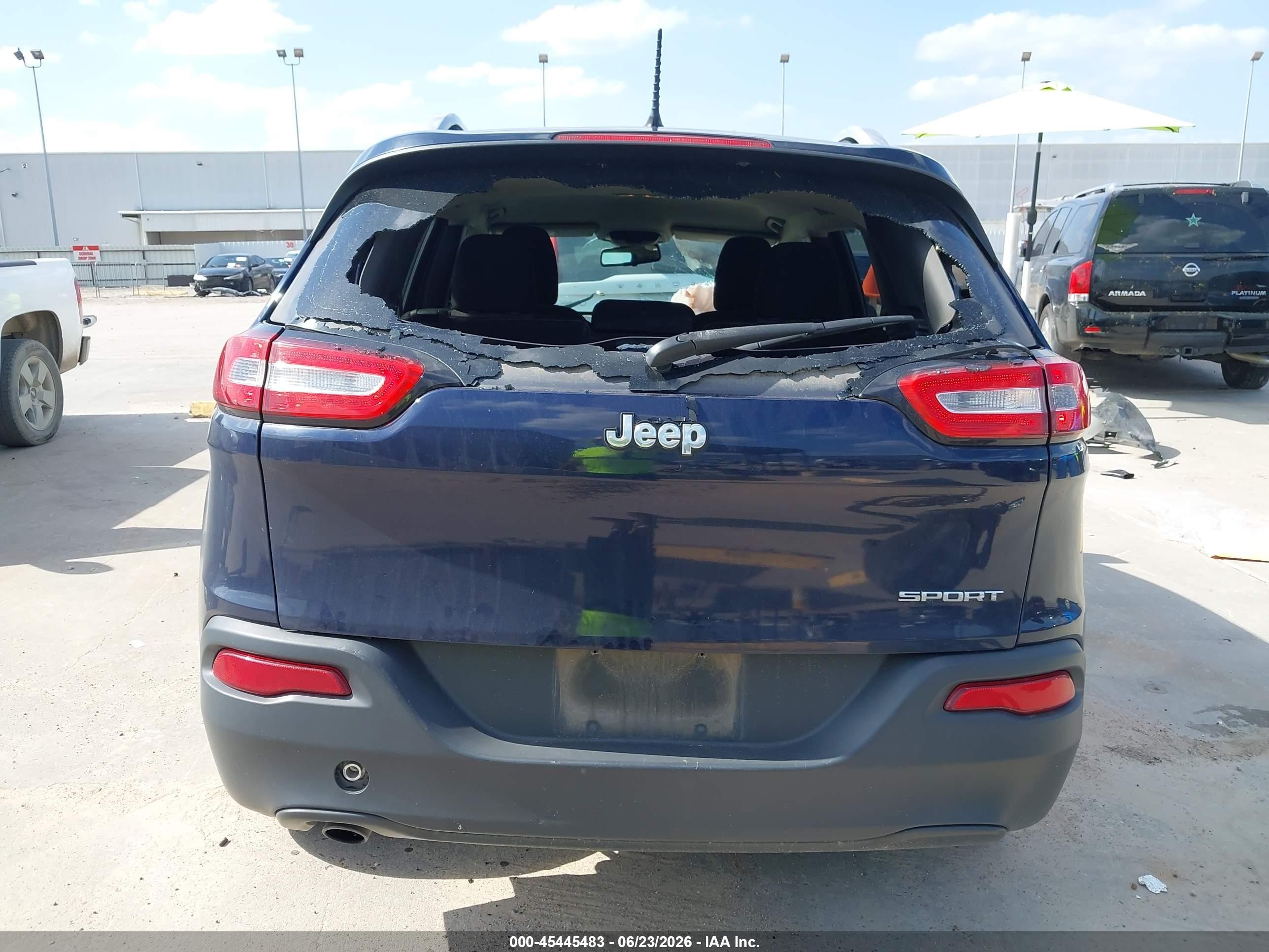 2015 Jeep Cherokee Sport Blue vin: 1C4PJLAB7FW611968