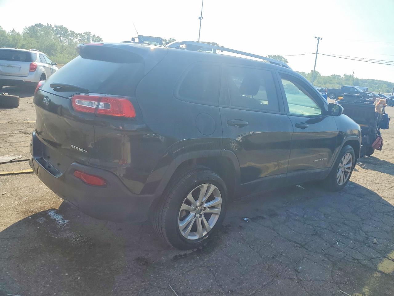 2015 Jeep Cherokee Sport Black vin: 1C4PJLAB7FW620587