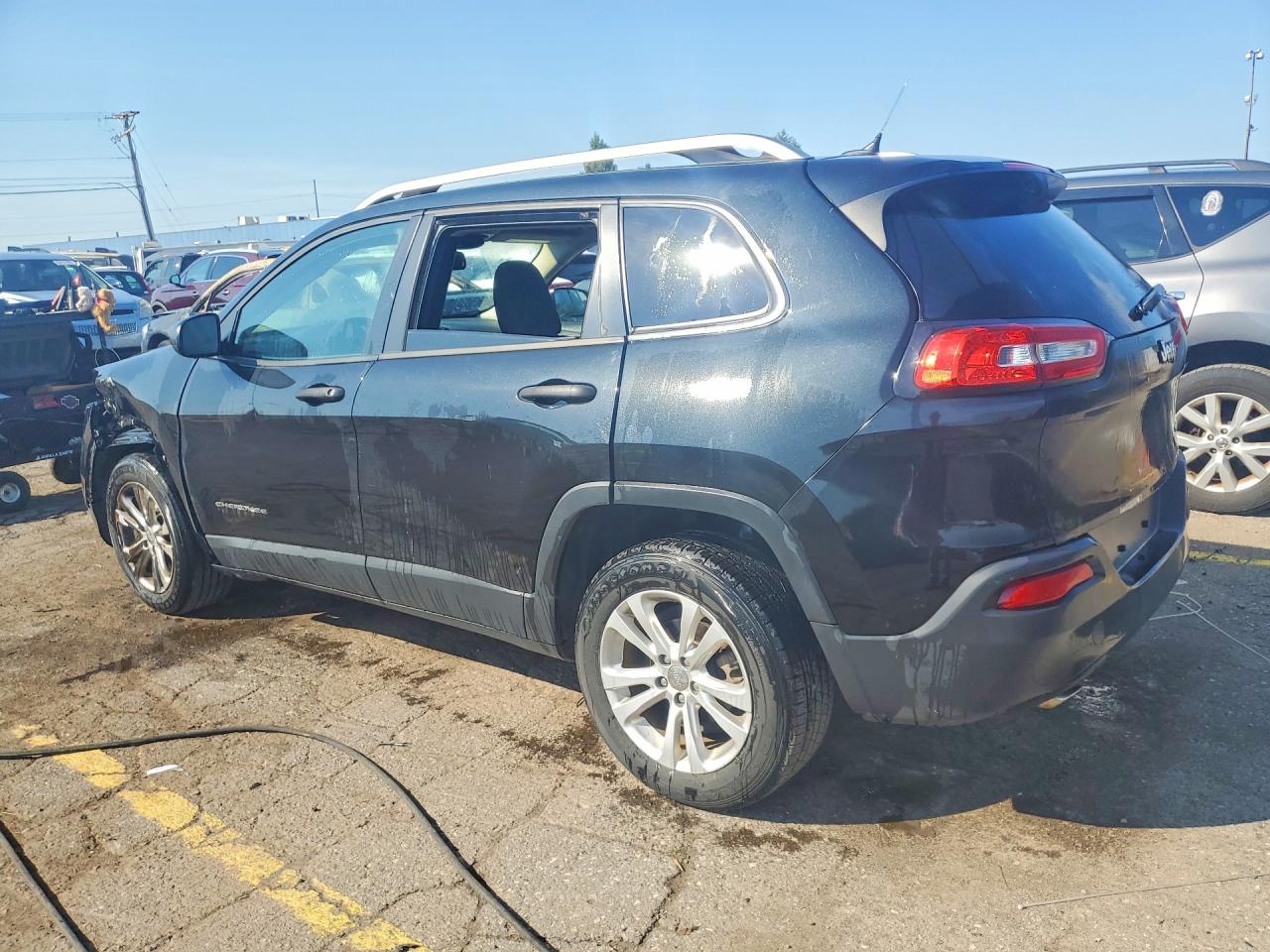 2015 Jeep Cherokee Sport Black vin: 1C4PJLAB7FW620587