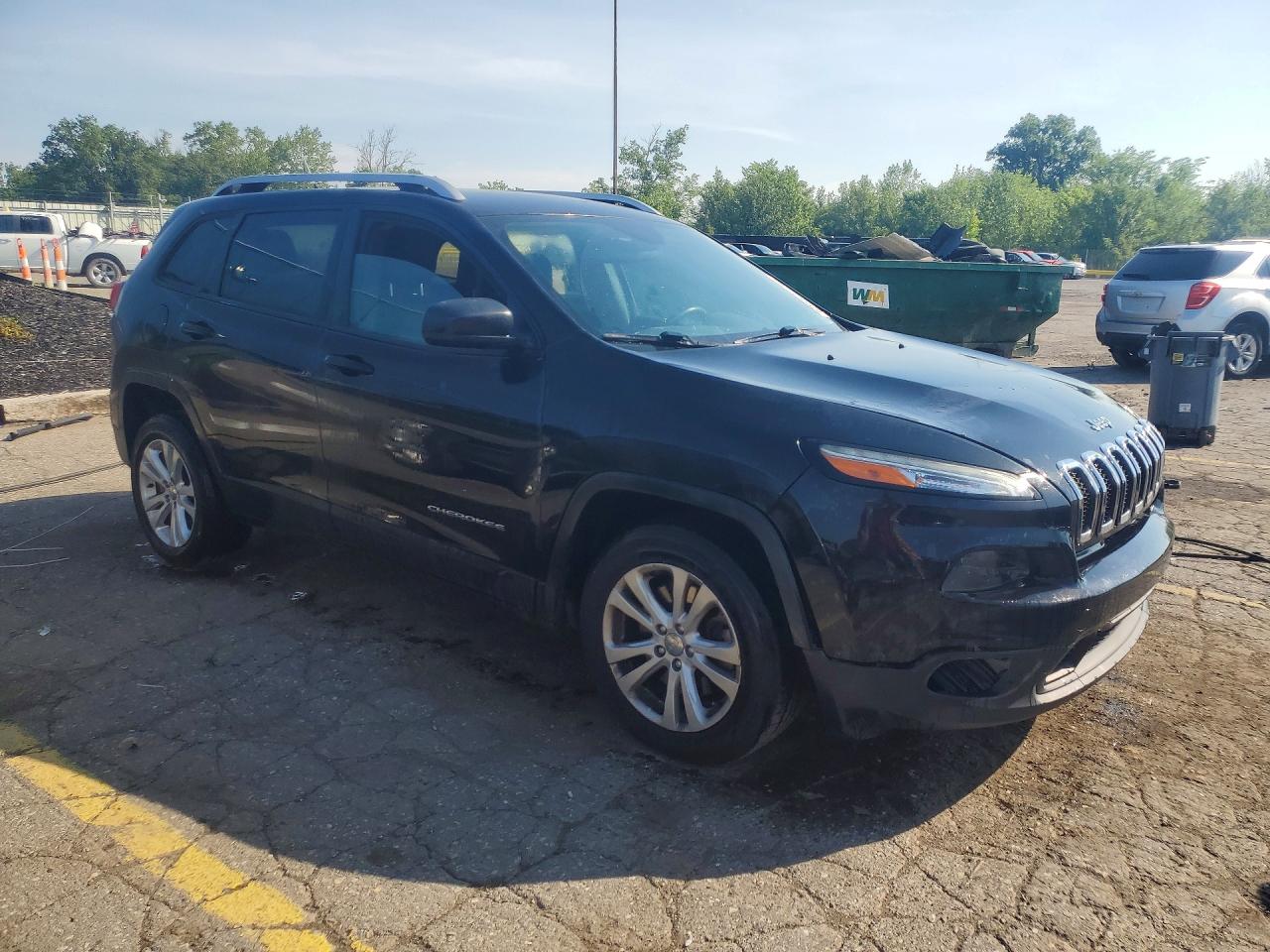 2015 Jeep Cherokee Sport Black vin: 1C4PJLAB7FW620587