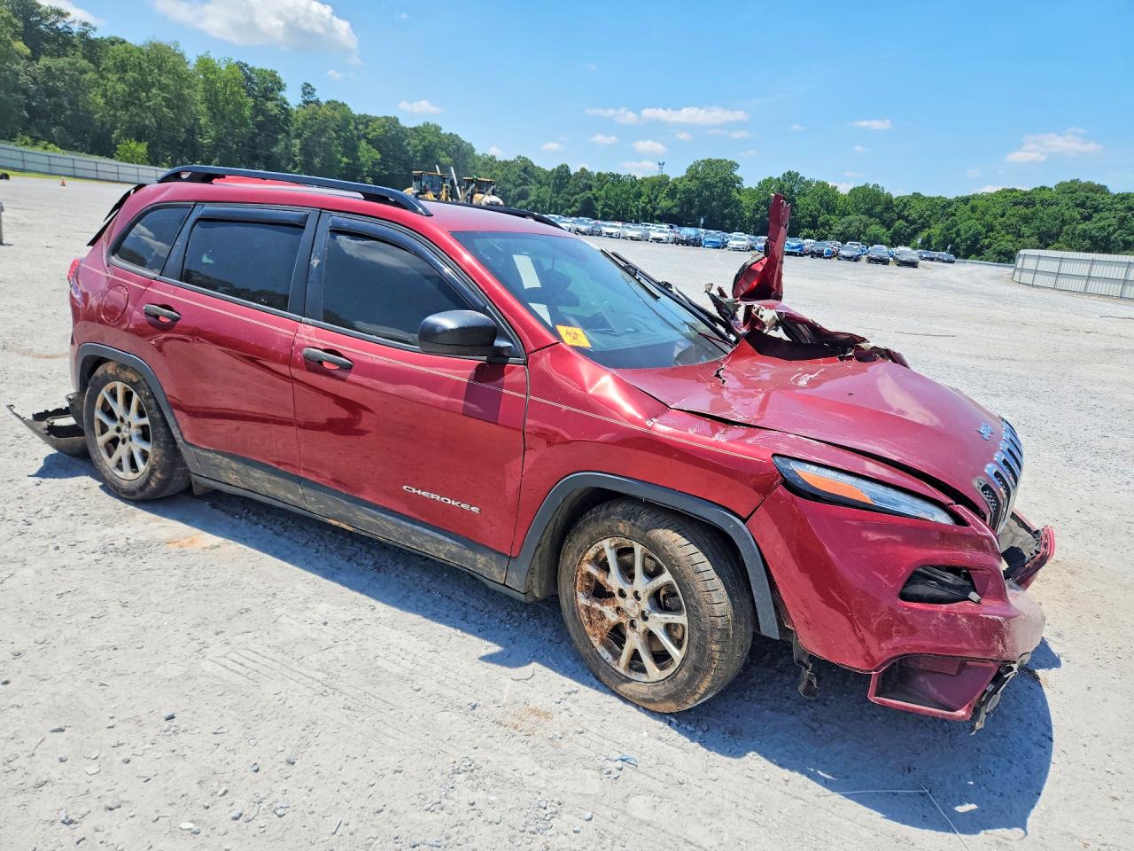 2015 Jeep Cherokee Sport Red vin: 1C4PJLAB7FW700973