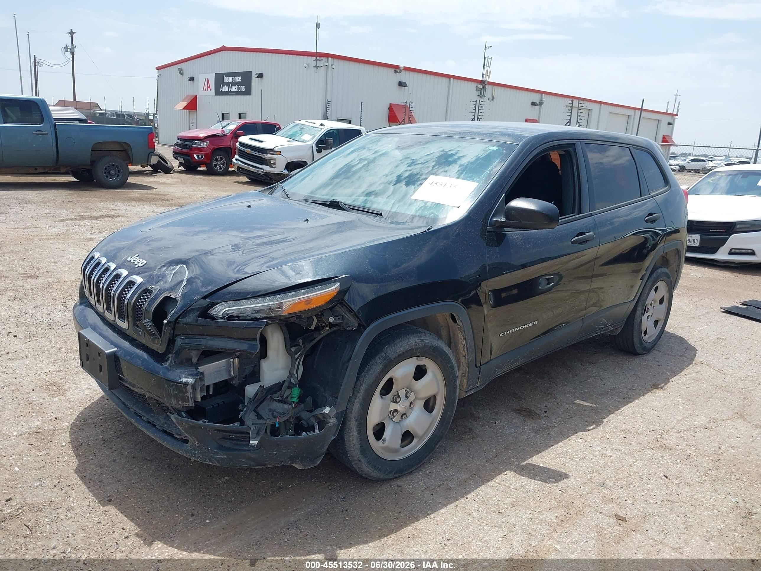 2015 Jeep Cherokee Sport Black vin: 1C4PJLAB7FW762437