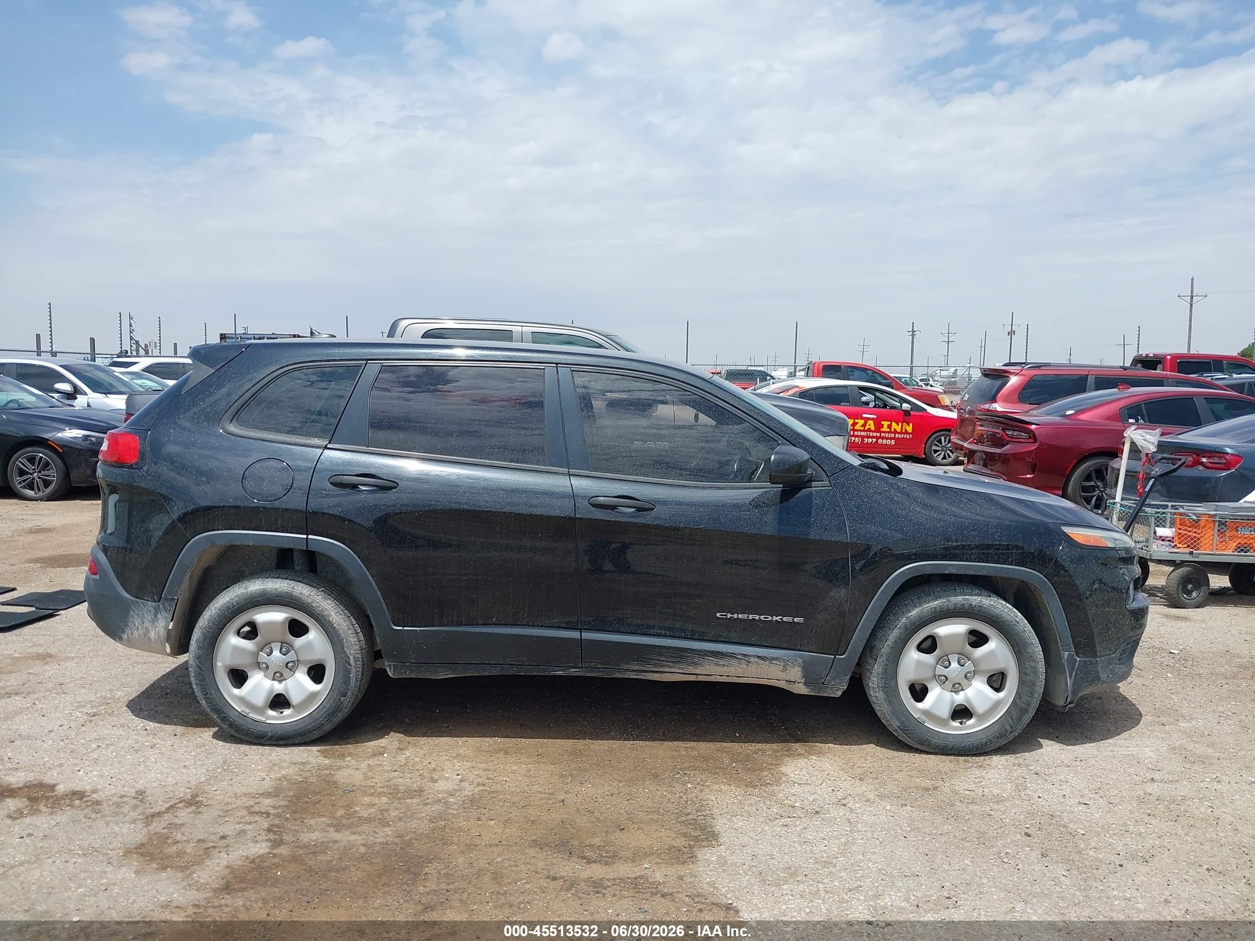 2015 Jeep Cherokee Sport Black vin: 1C4PJLAB7FW762437