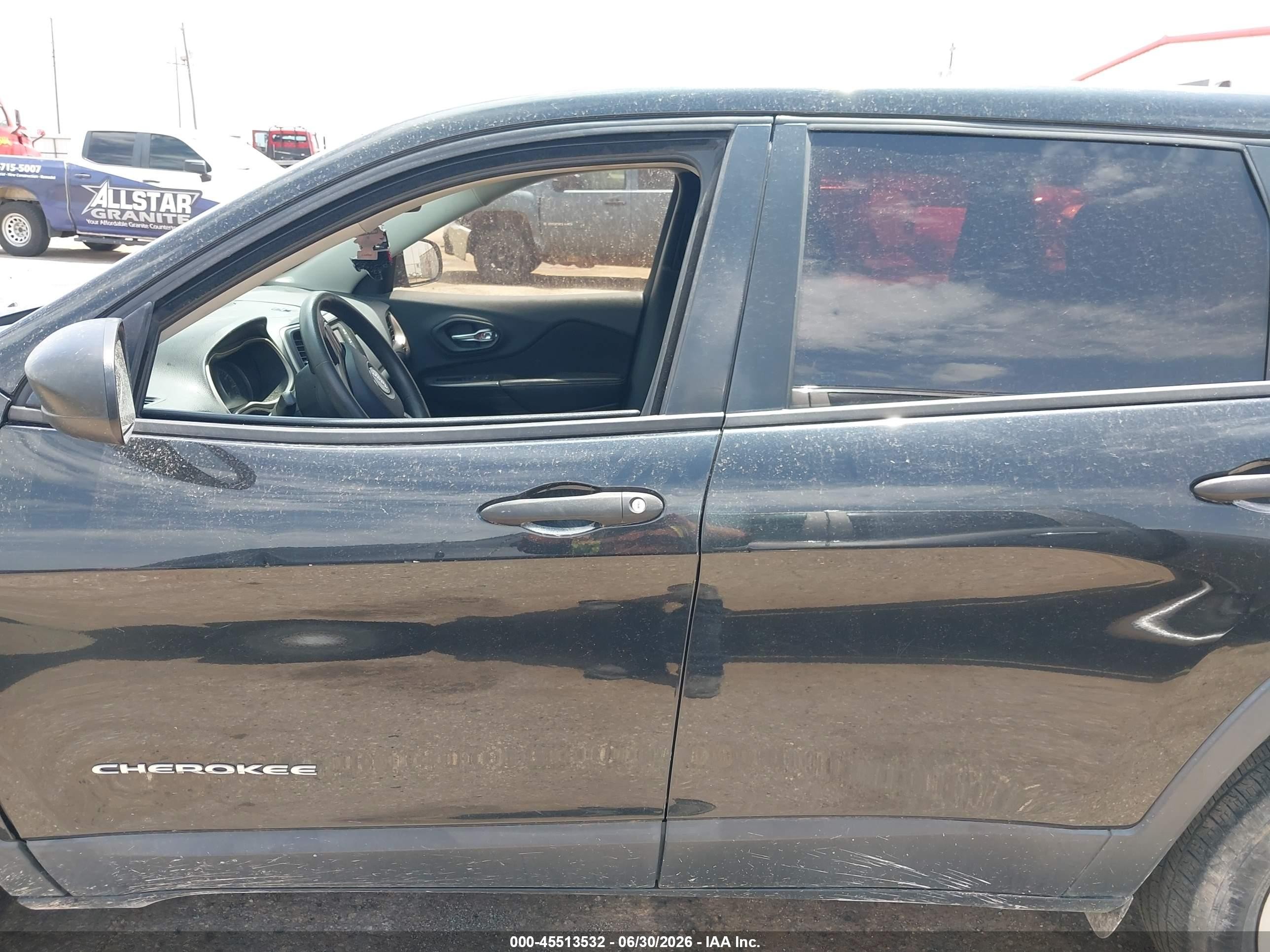 2015 Jeep Cherokee Sport Black vin: 1C4PJLAB7FW762437