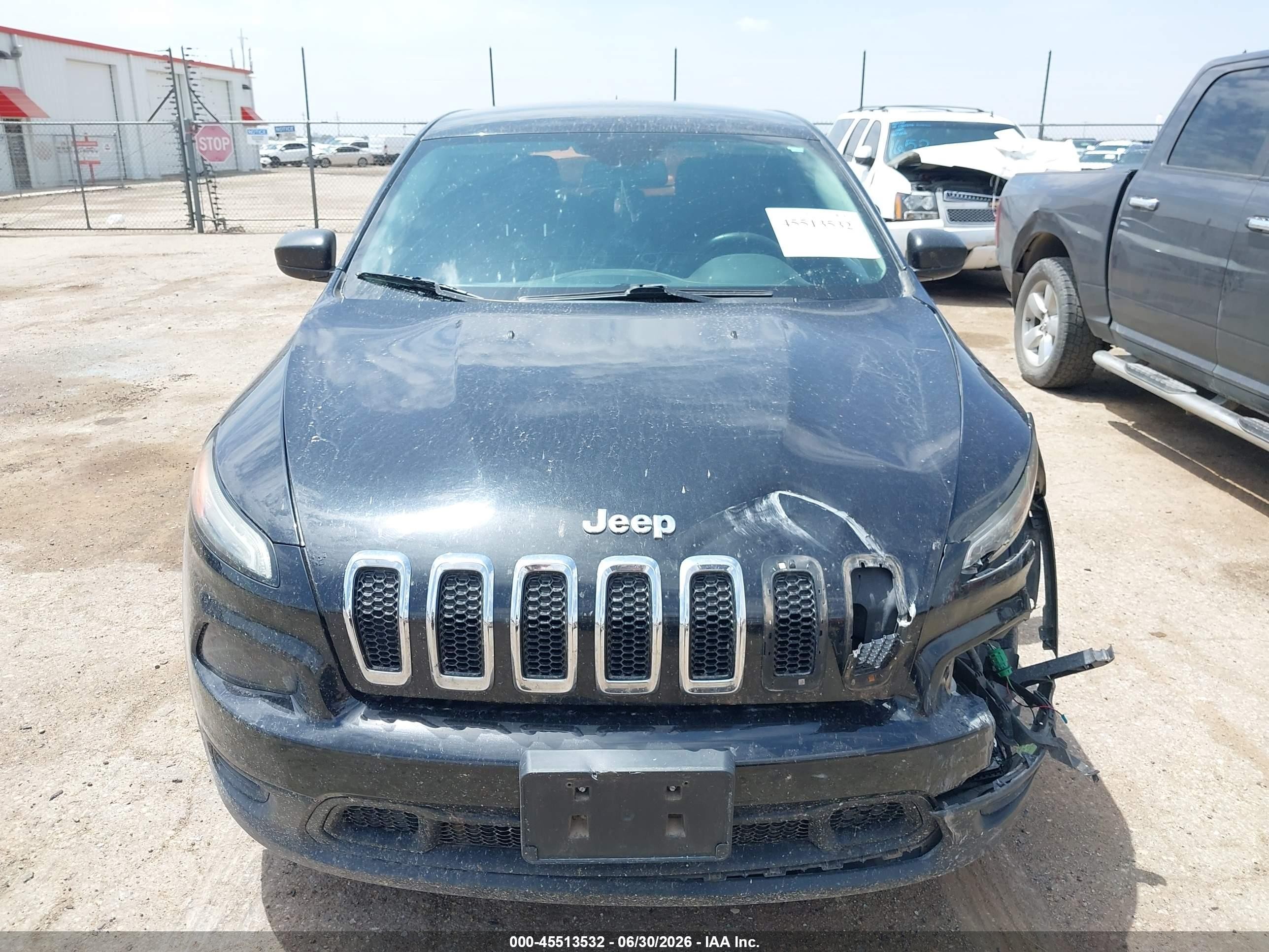 2015 Jeep Cherokee Sport Black vin: 1C4PJLAB7FW762437