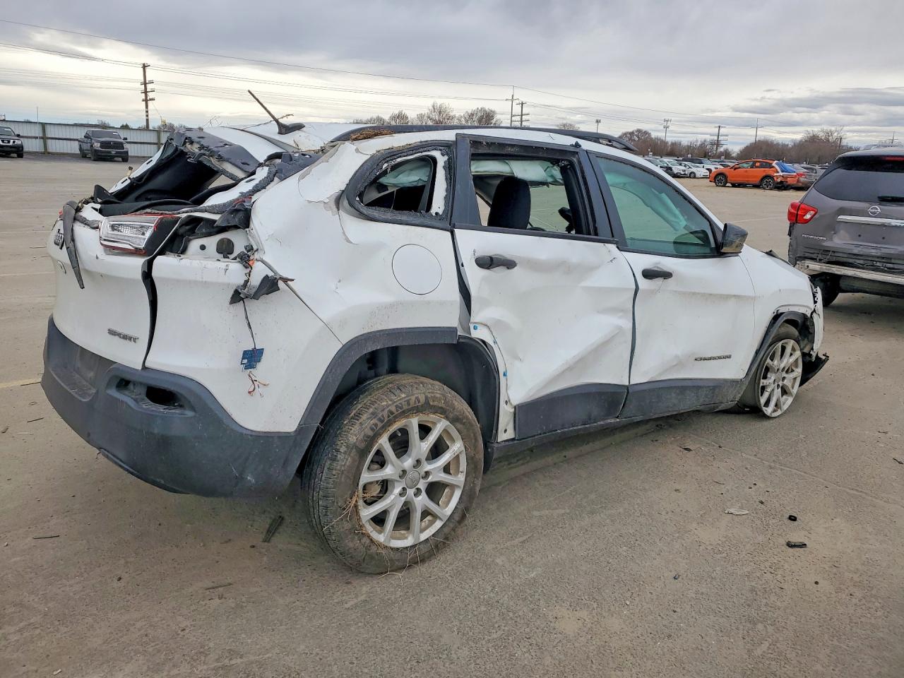2017 Jeep Cherokee Sport White vin: 1C4PJLAB7HW663250