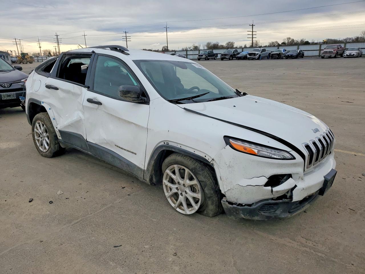 2017 Jeep Cherokee Sport White vin: 1C4PJLAB7HW663250
