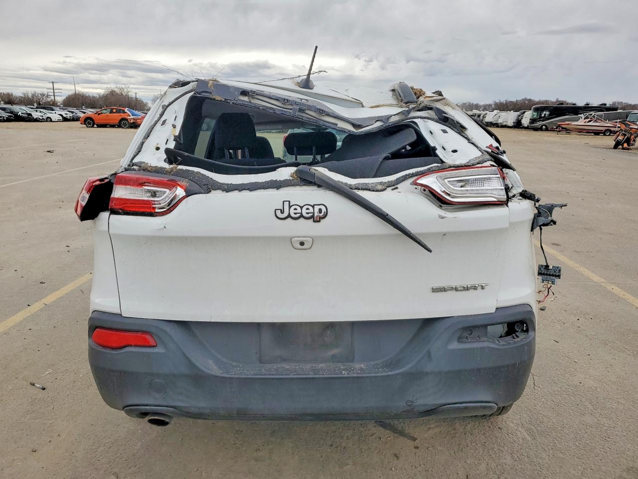 2017 Jeep Cherokee Sport White vin: 1C4PJLAB7HW663250