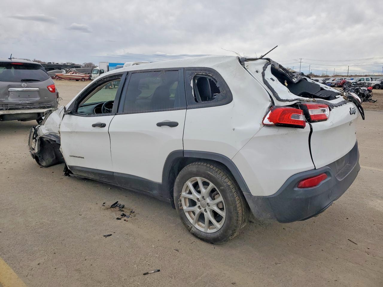 2017 Jeep Cherokee Sport White vin: 1C4PJLAB7HW663250